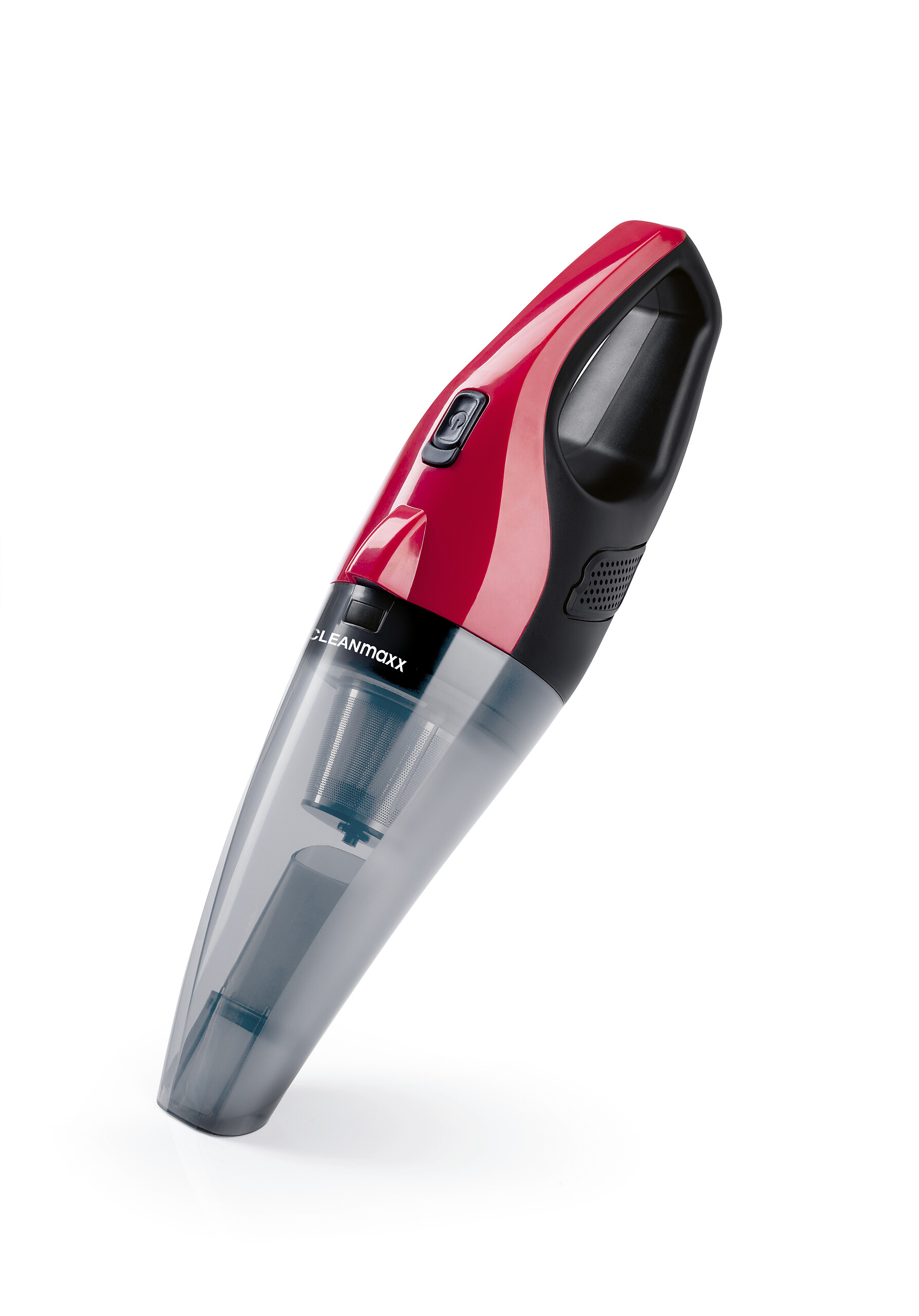 CLEANmaxx Akku-Handstaubsauger rot schwarz B/H/L: ca. 10x12x37 cm