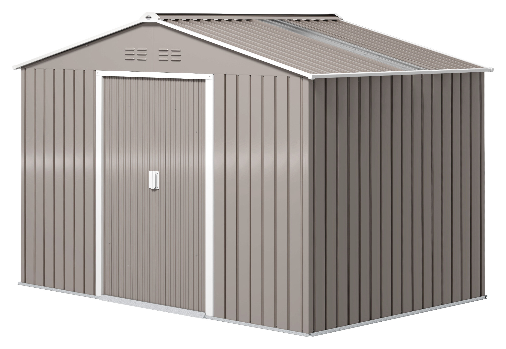 Outsunny Gartenhaus hellgrau B/H/L: ca. 195x192x277 cm