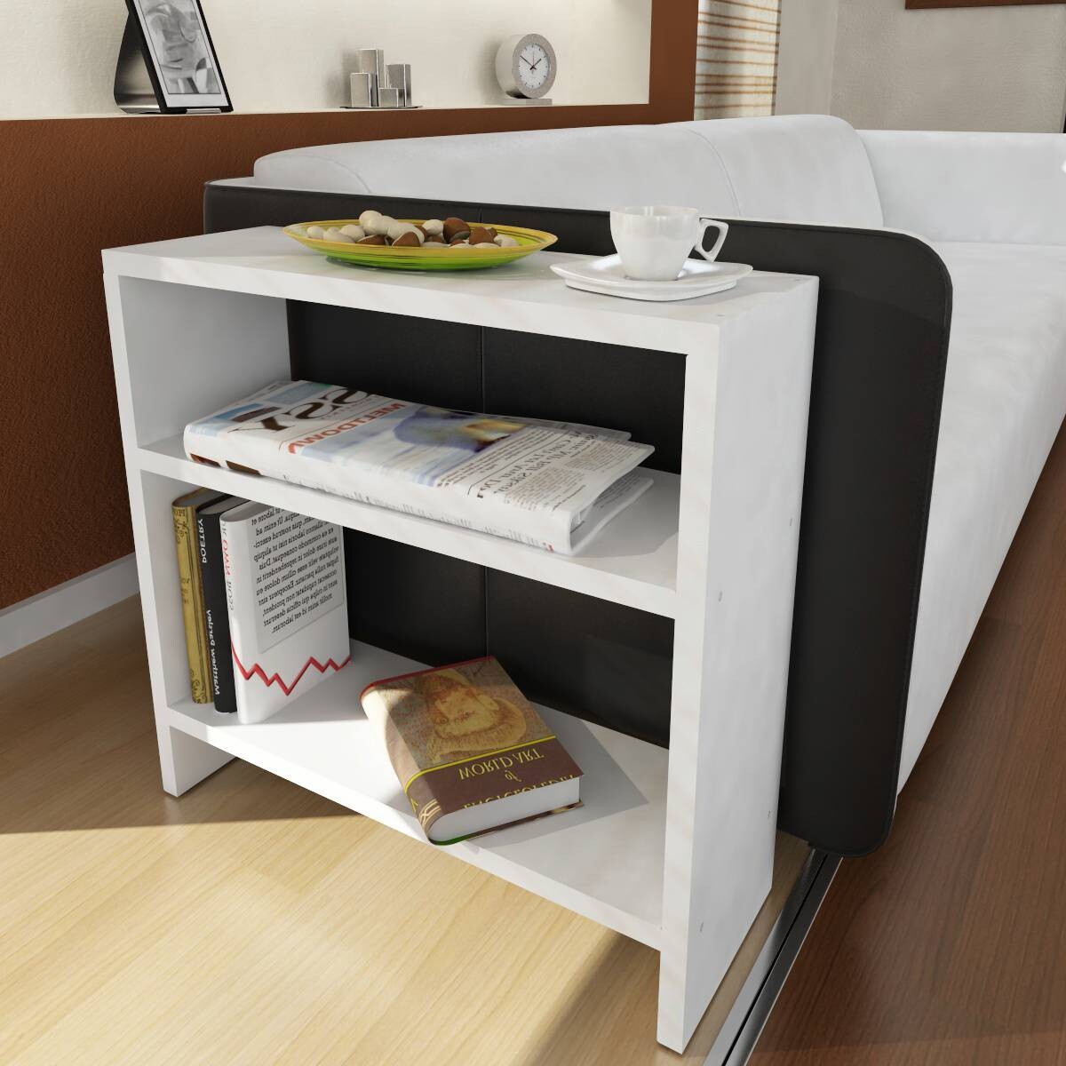 Beistelltisch Silvanus weiß Spanplatte B/H/T: ca. 51x49x17,5 cm