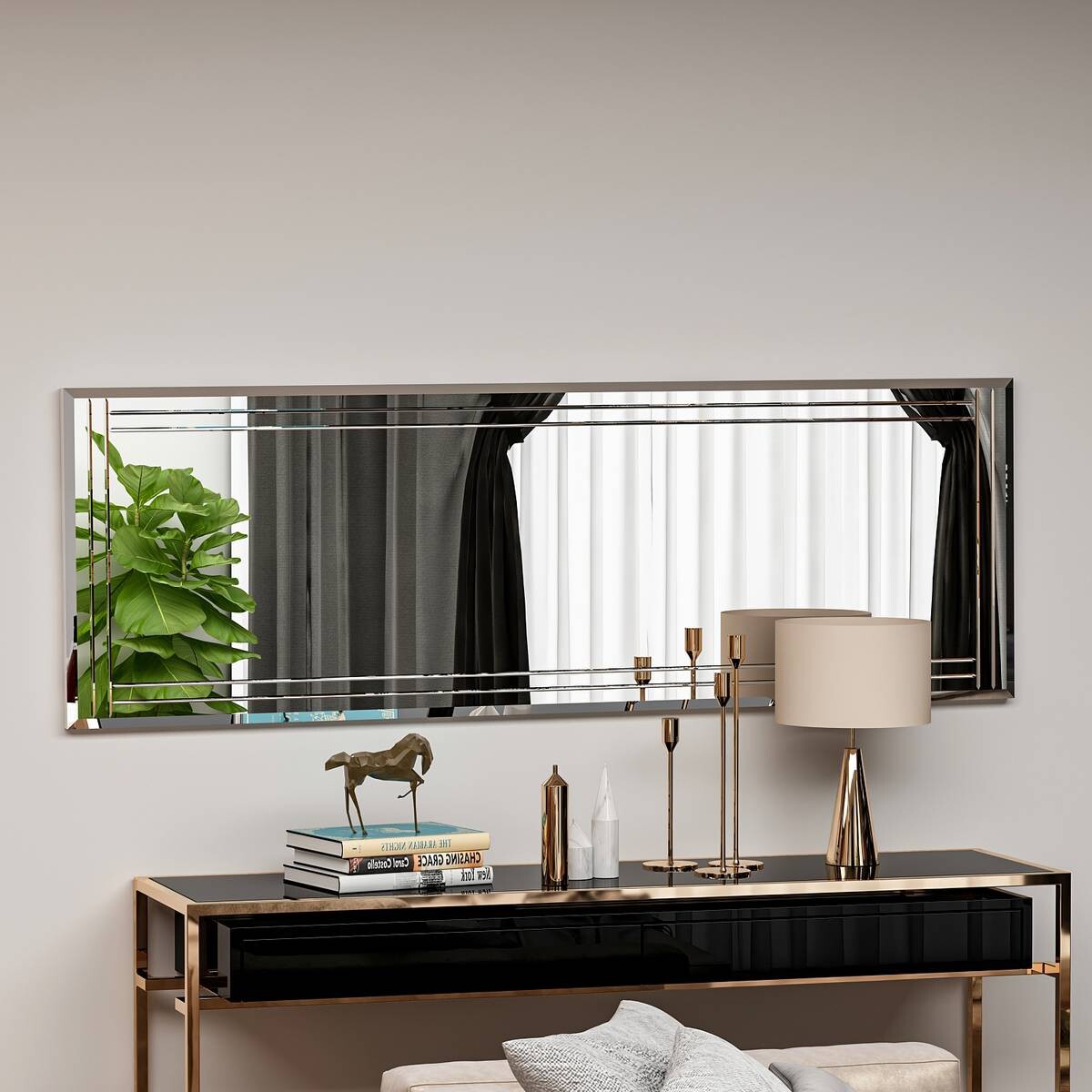 moebel17 Wandspiegel Buhem transparent Glas B/H/T: ca. 120x40x3,5 cm