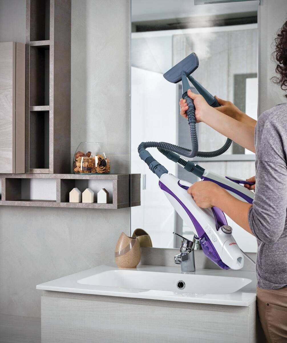 Polti Polti Dampfbesen und Dampfreiniger SV440 weiß lila Kunststoff Stahl B/H/T: ca. 20x32x112 cm