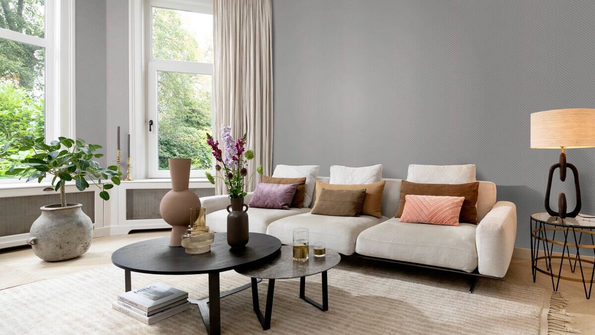 Vliestapete Grafik grau B/L: ca. 53x1005 cm