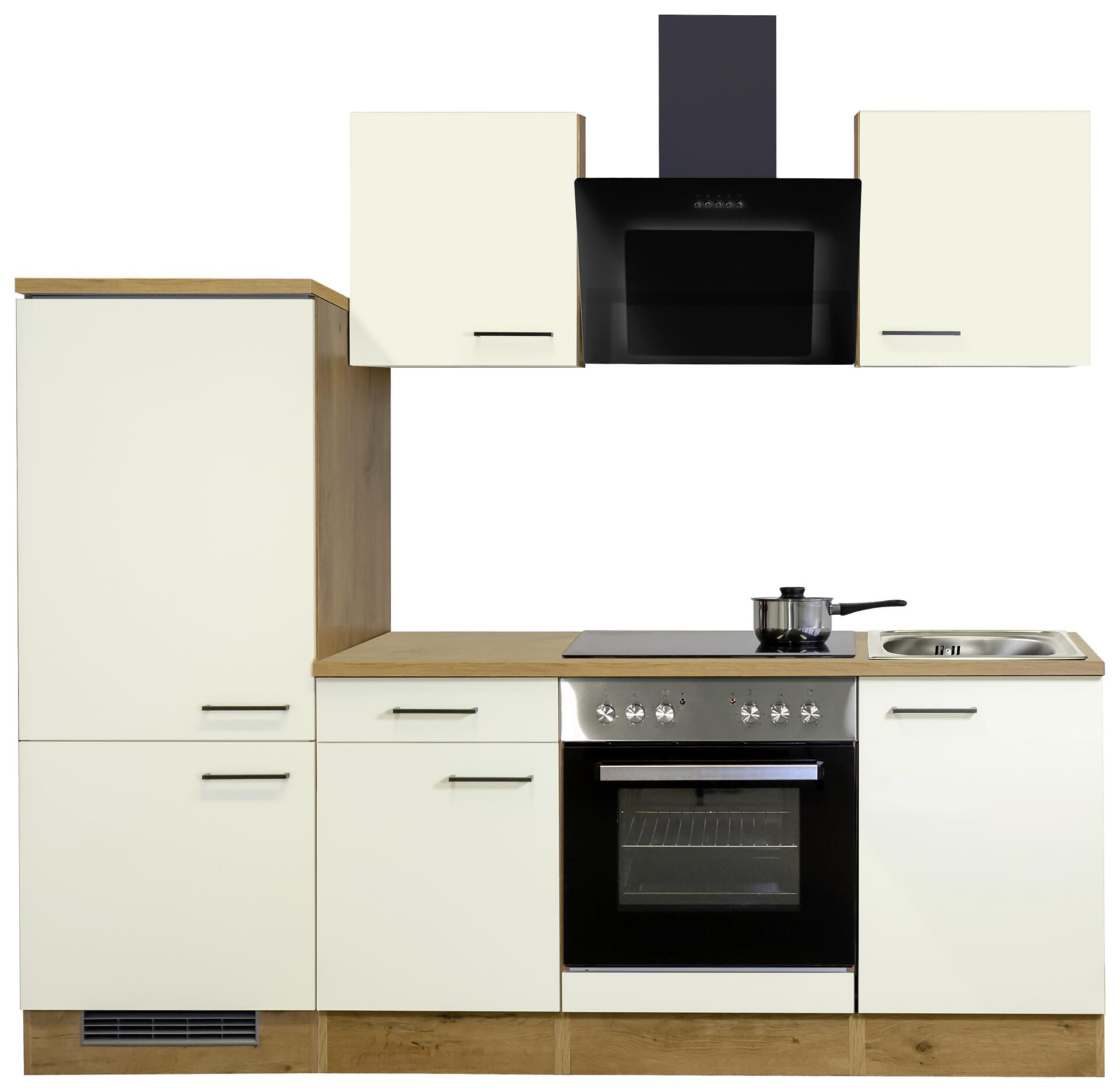 Küchenblock Avila Magnolie matt B/H/T: ca. 220x200x60 cm