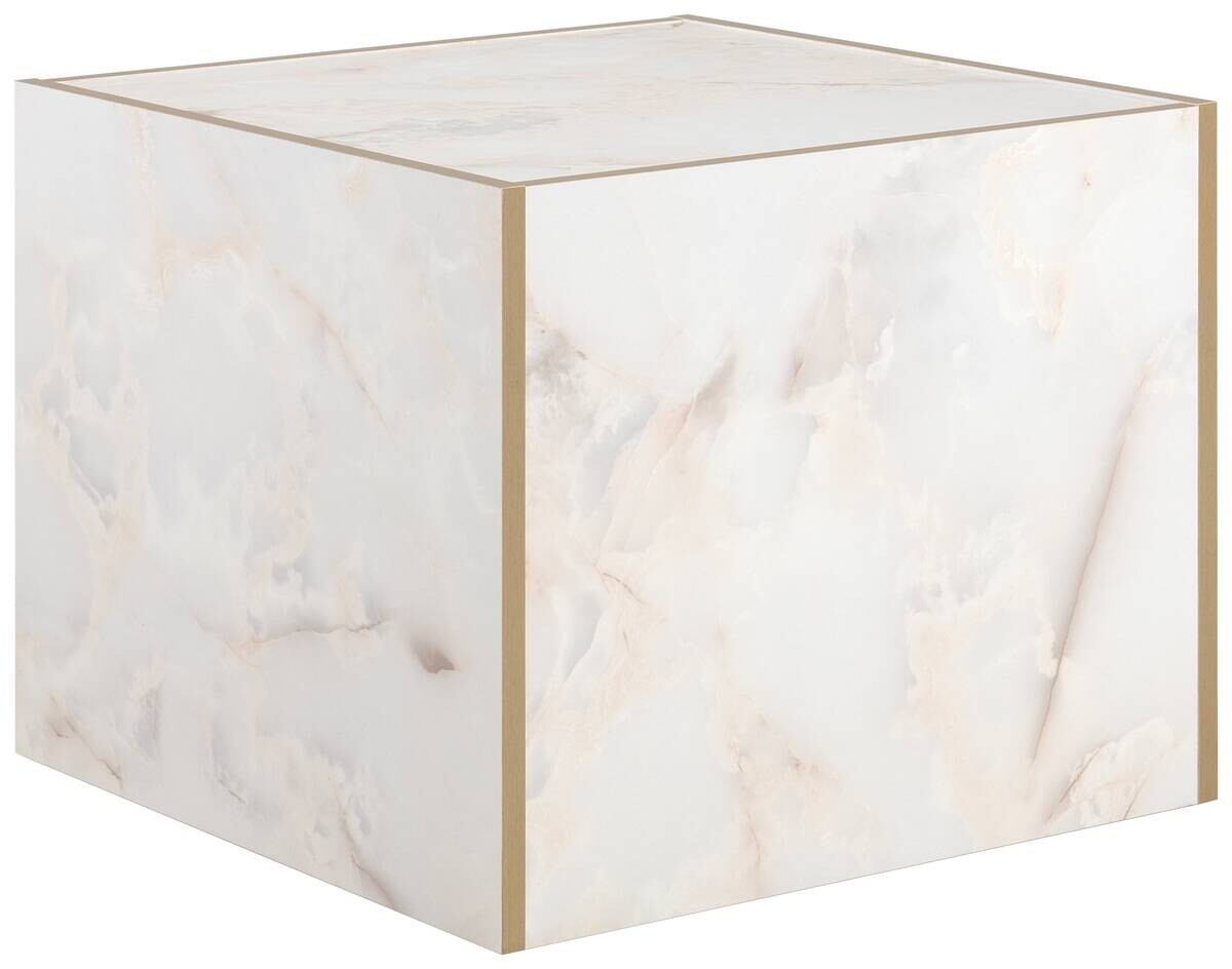 Beistelltisch Brilon weiß gold Optik B/H/T: ca. 43x35x43 cm Beistelltisch Brilon weiß gold Optik B/H/T: ca. 43x35x43 cm