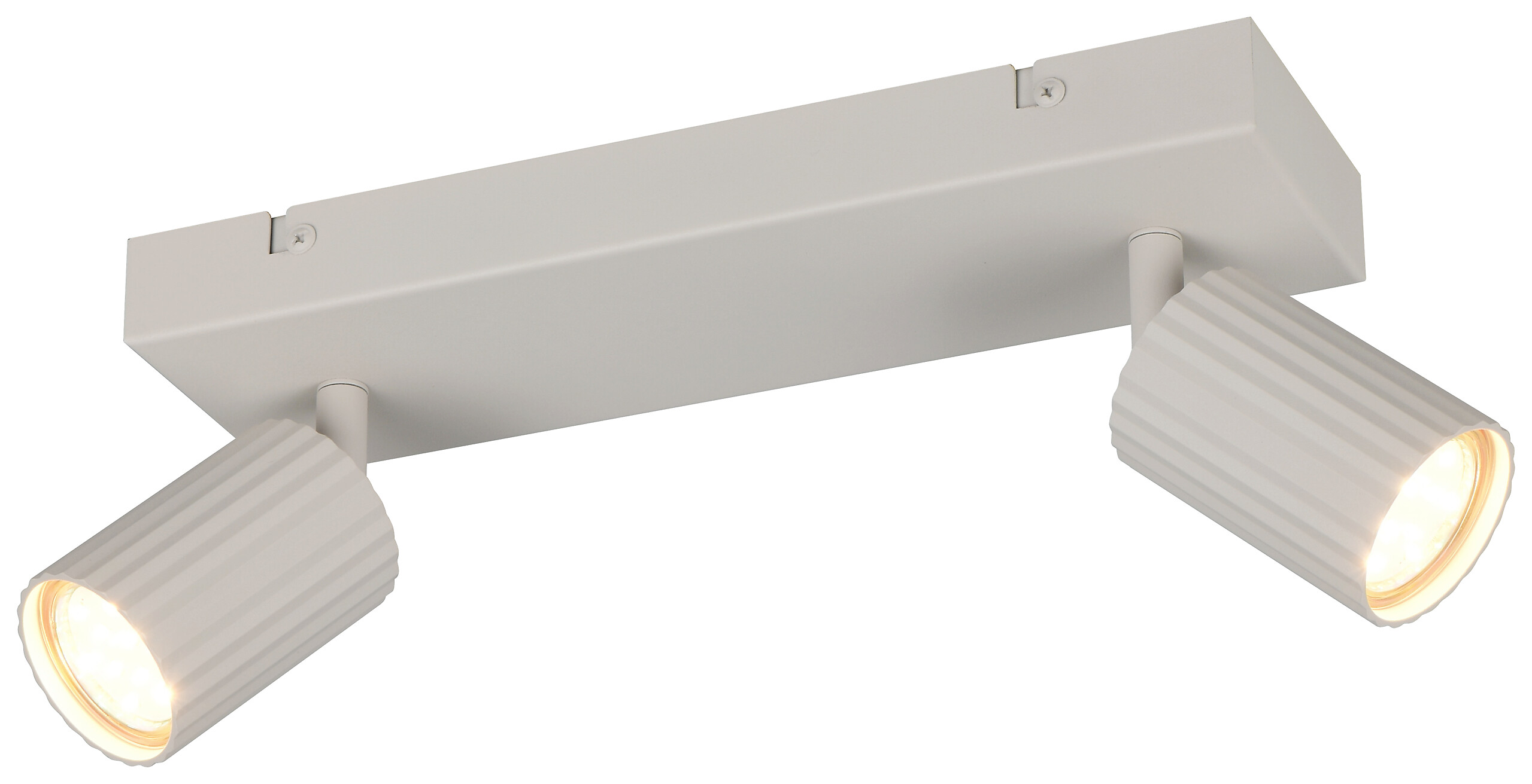 Reality Leuchten Spots Soka grau Metall B/H/L: ca. 30x14,5x9 cm GU10 2 Brennstellen