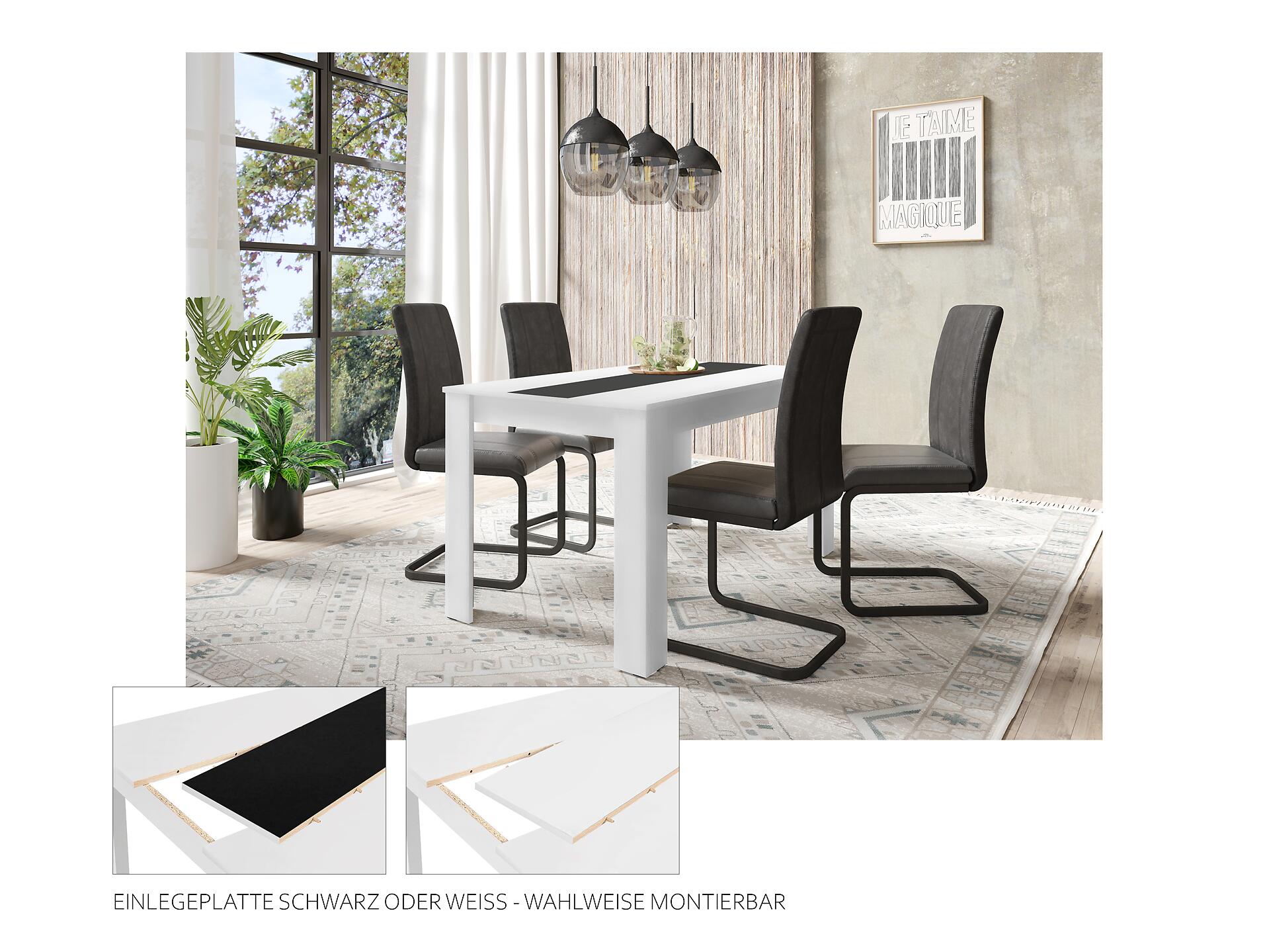 Tisch NORI weiß B/H/T: ca. 160x75x90 cm