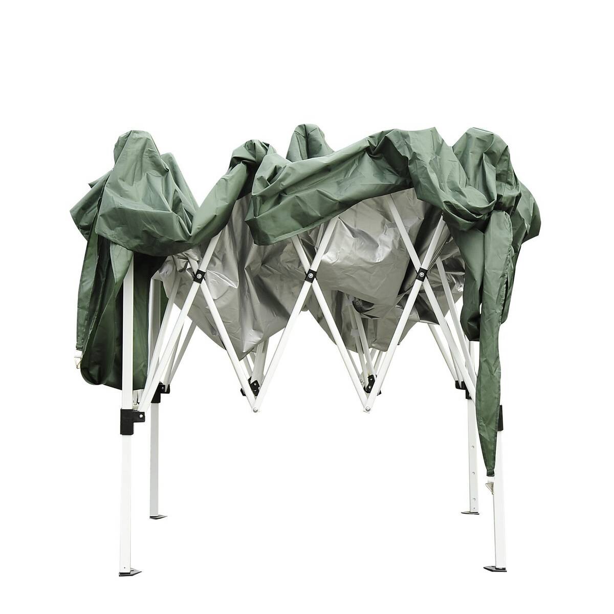 Outsunny Pavillon grün Stahl B/H/L: ca. 240x250x240 cm