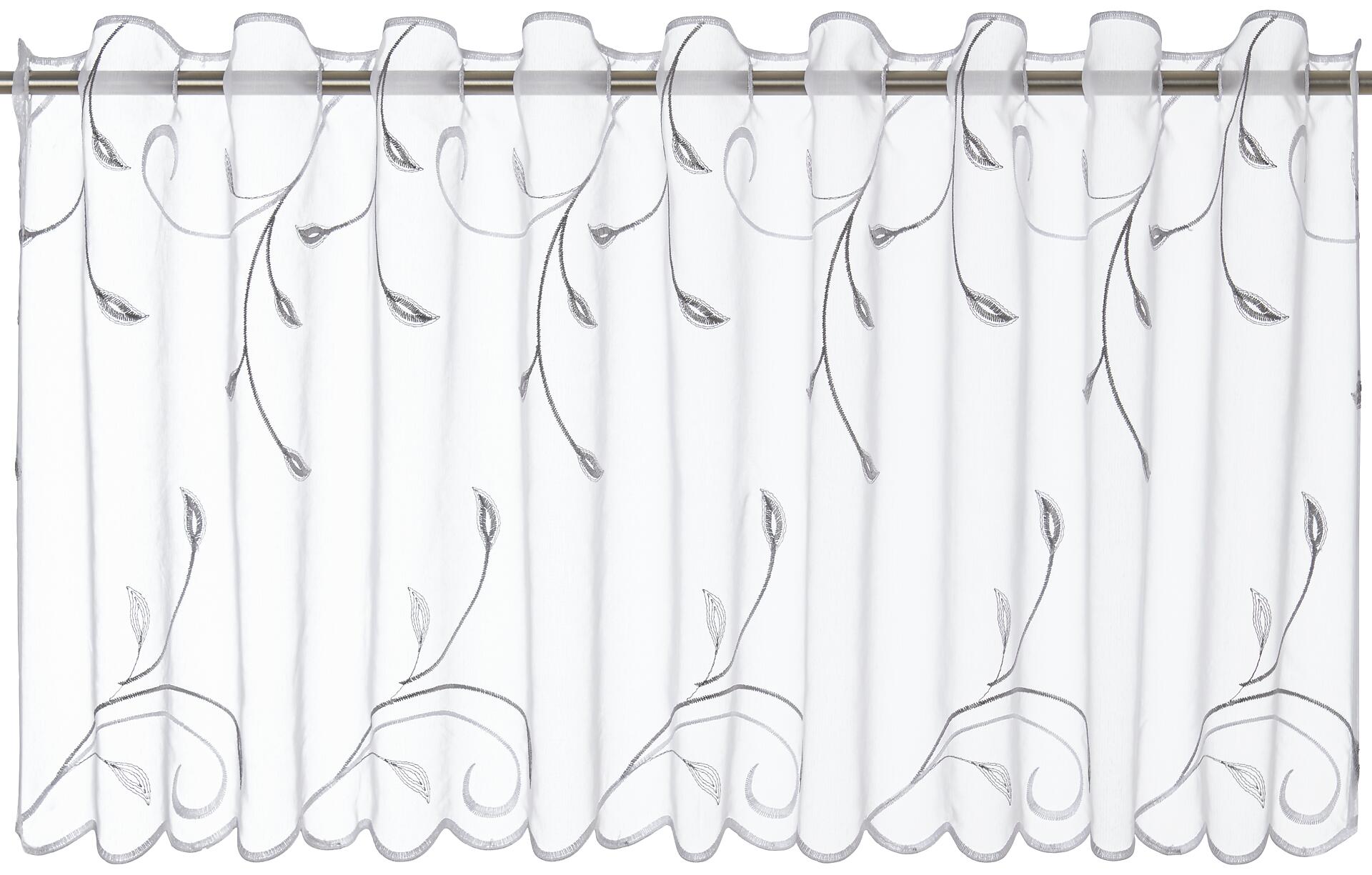 POCOline Scheibengardine Ranke weiß B/L: ca. 150x55 cm