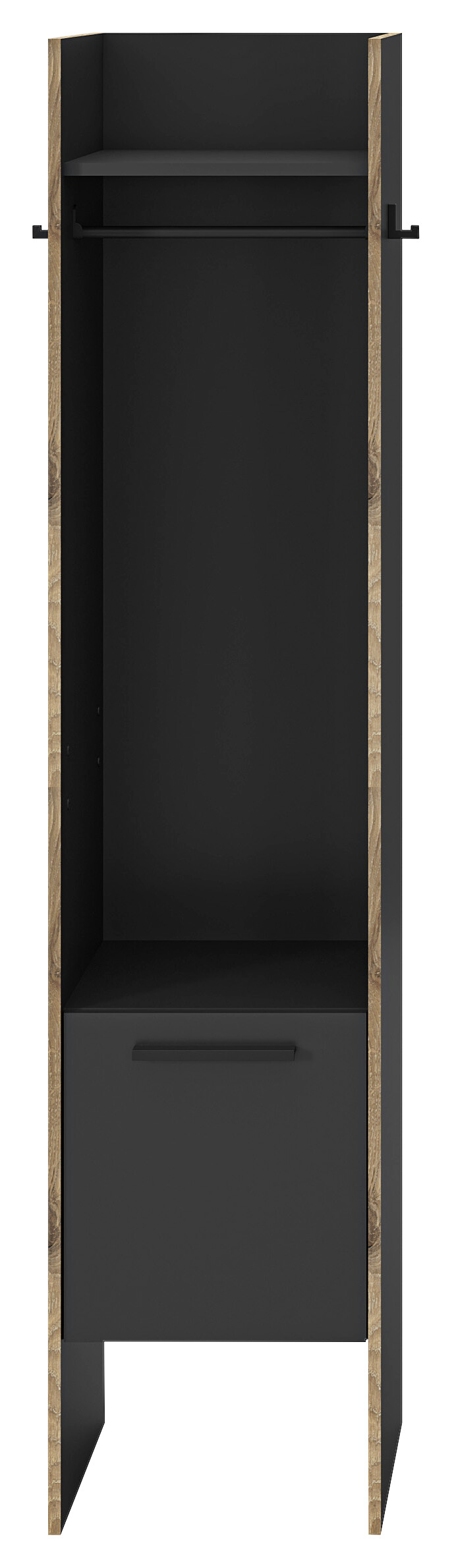 Garderobenschrank Bueno Basalt Nox Oak Nachbildung B/H/T: ca. 42x189x37 cm