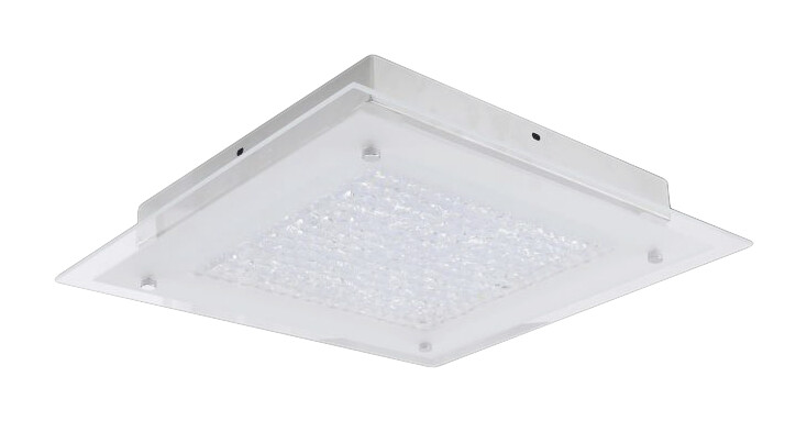 Näve Leuchten LED Deckenleuchte NV1182842 Chrom Metall Glas B/H/T: ca. 36x6x36 cm null 1 Brennstellen