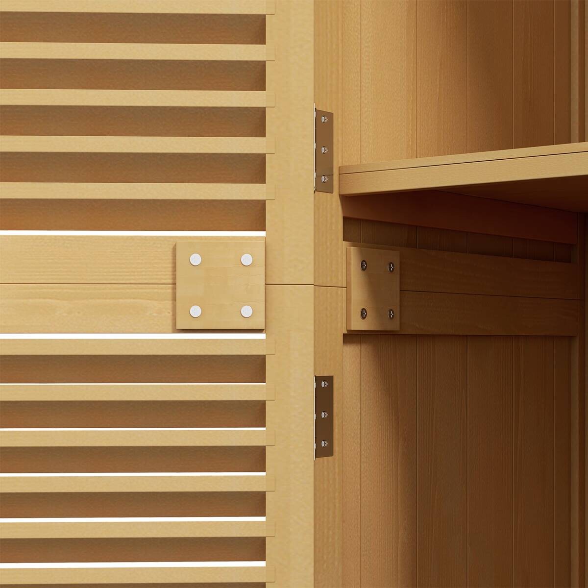 Outsunny Gartenschrank gelb Kiefer B/H/L: ca. 46,5x160x87 cm