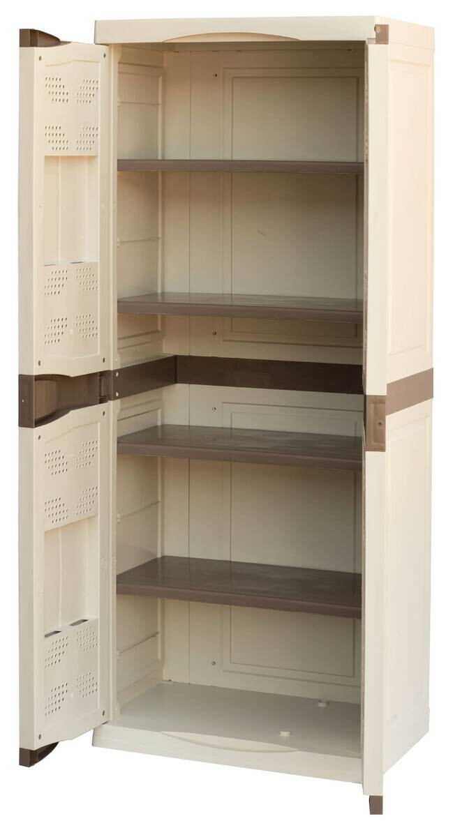 Artplast Kunststoffschrank Evolution braun Polyrattan B/H/L: ca. 47x184x70 cm