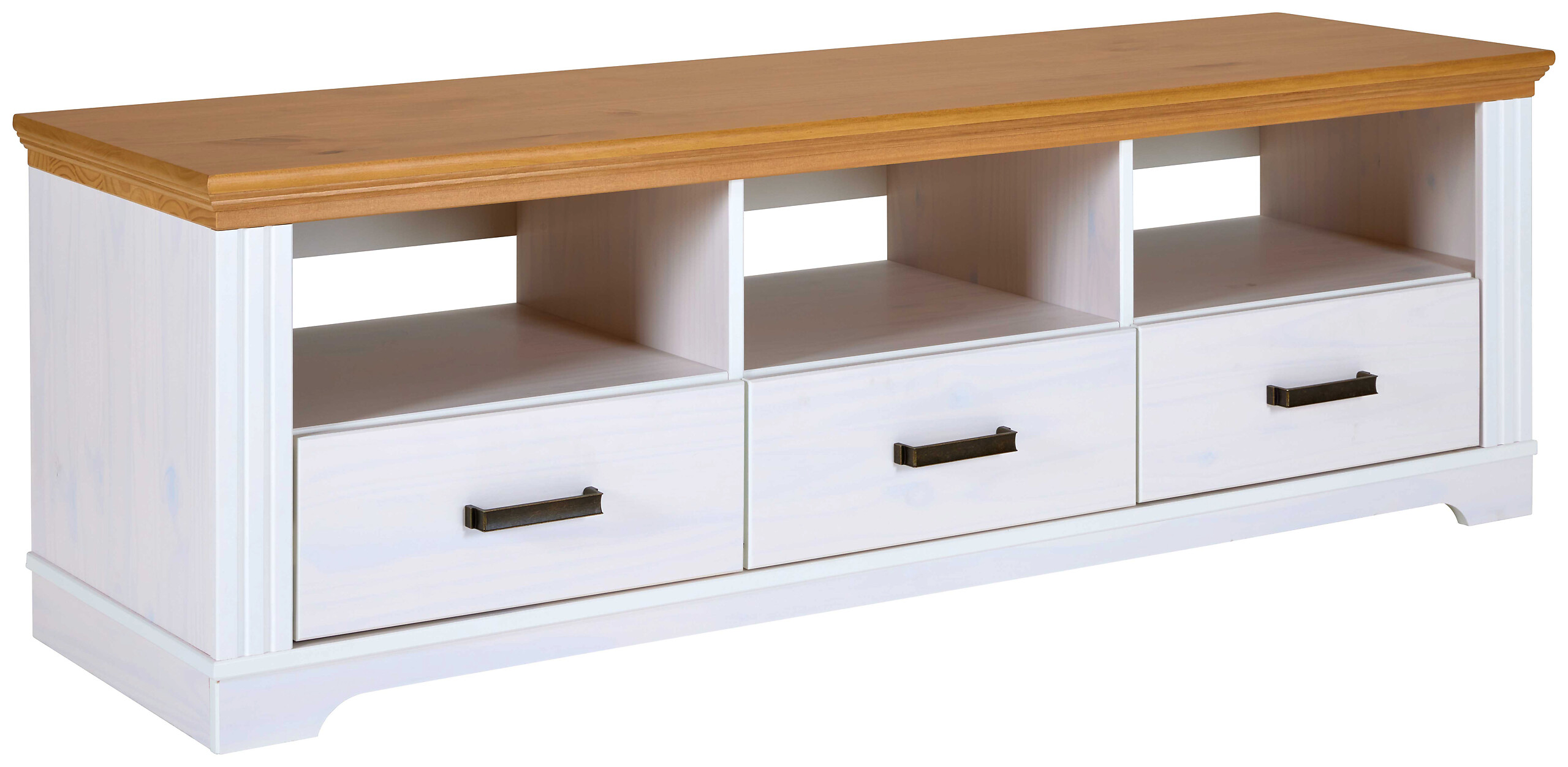 TV-Lowboard Maluno weiß lackiert B/H/L: ca. 48,3x53,2x166,4 cm TV-Lowboard Maluno weiß lackiert B/H/L: ca. 48,3x53,2x166,4 cm