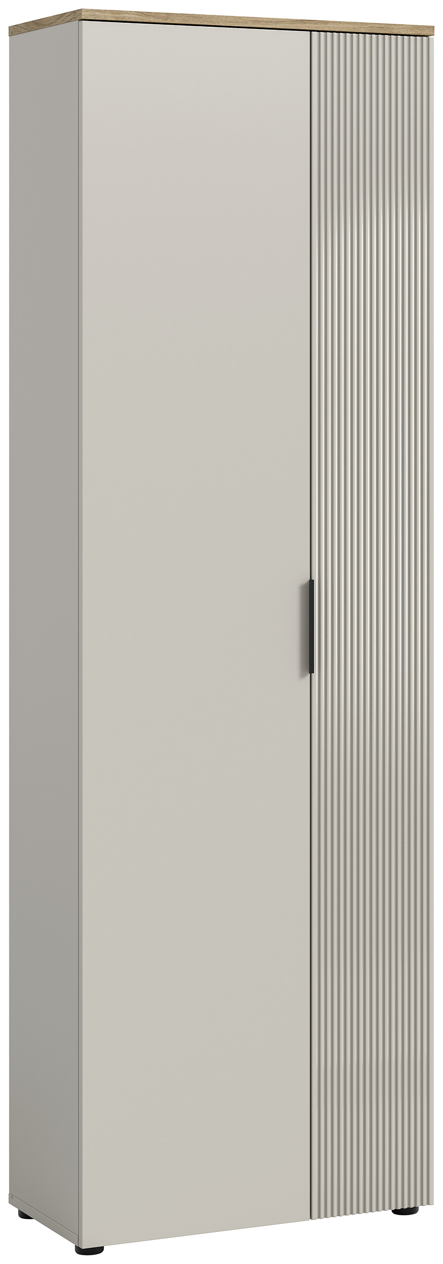 Garderobenschrank Slide Kaschmirgrau Nachbildung Evoke Oak Nachbildung B/H/T: ca. 60x195x36 cm