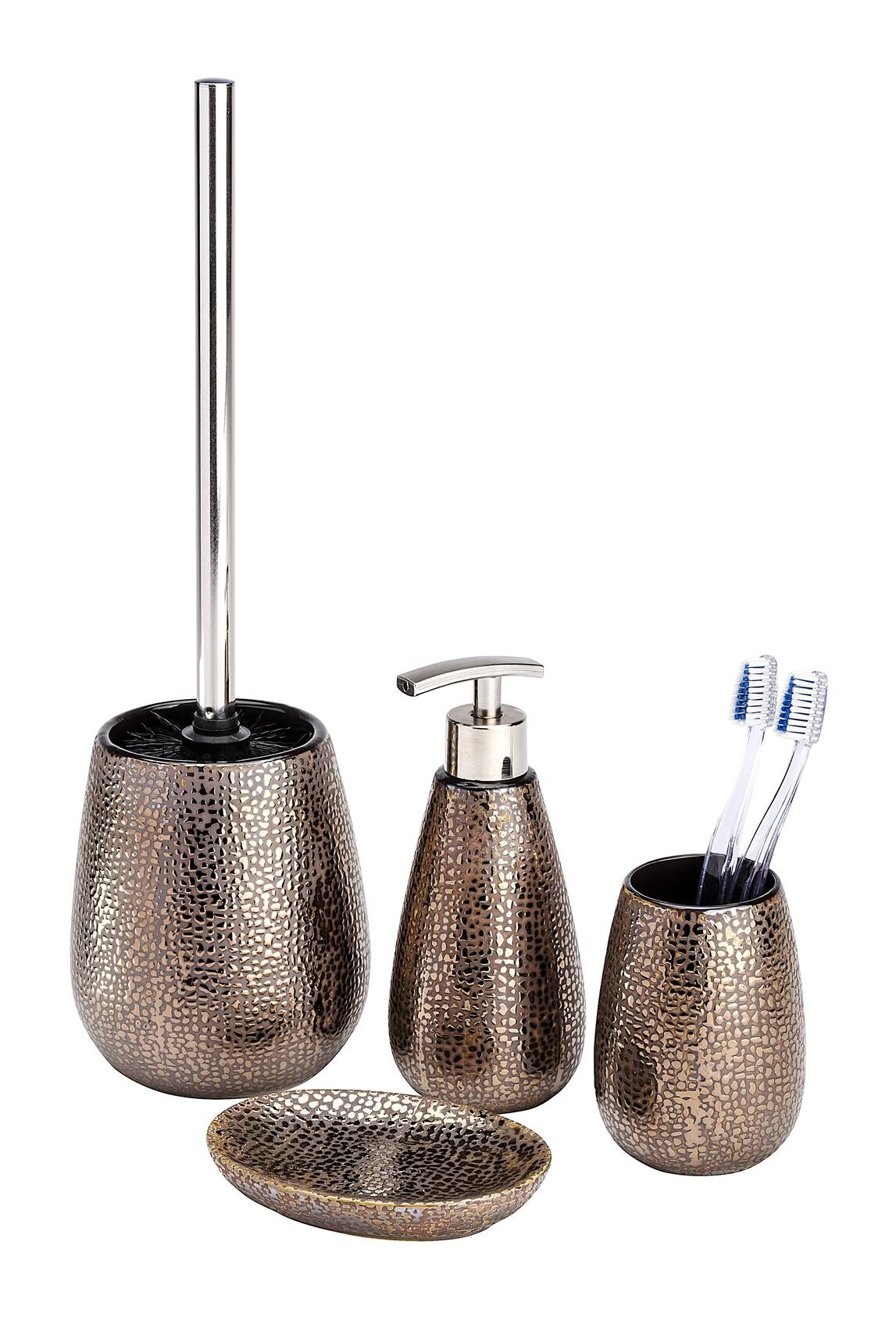 WENKO Zahnputzbecher Marrakesh braun Keramik