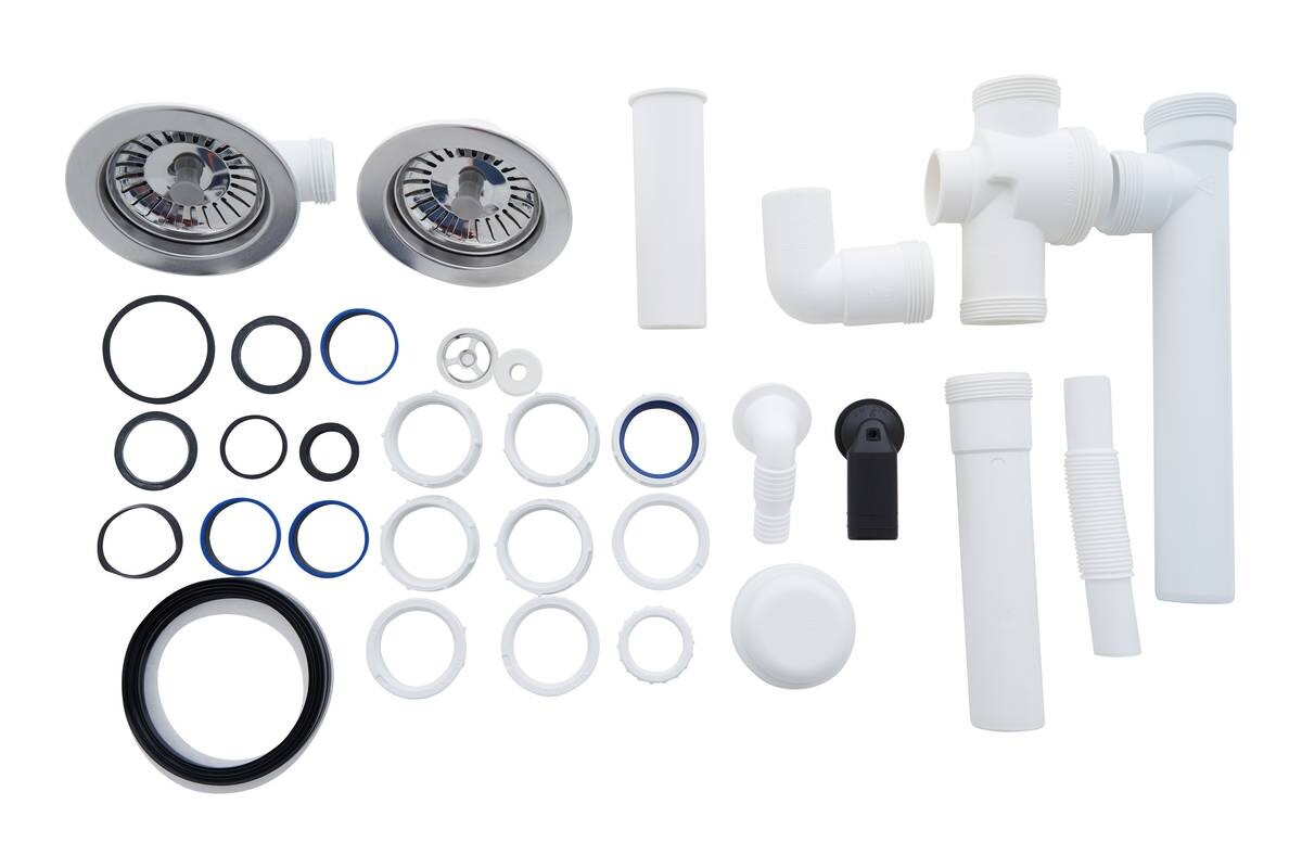 Respekta Einbauspüle Boston 100 x 50 W weiß Mineralite B/H/T: ca. 100x20x50 cm