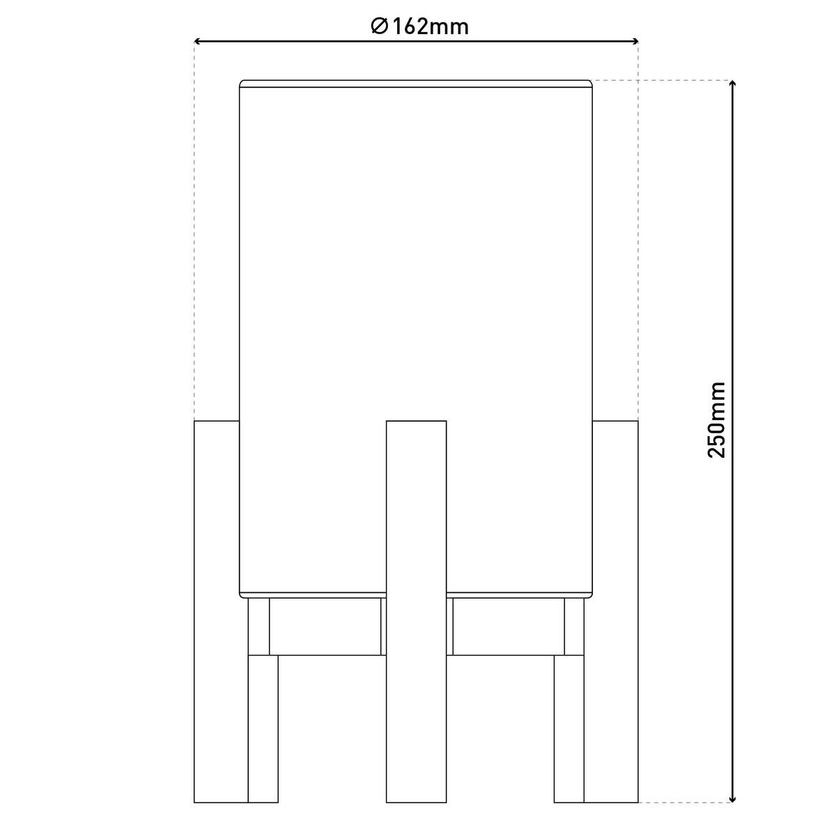 Näve Leuchten Tischleuchte 5305227 natur Holz Textil B/H/T: ca. 16,2x25x16,2 cm null 1 Brennstellen