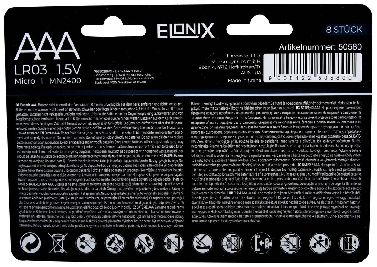 Elonix Batterie 50580