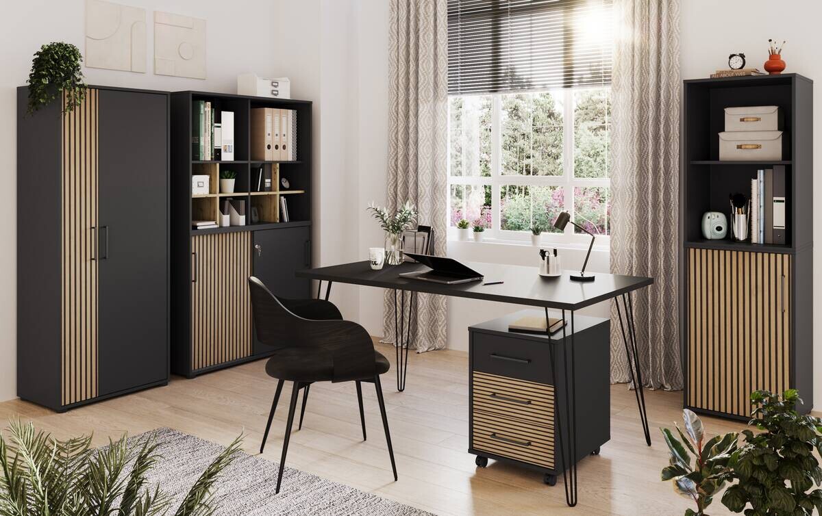 Unterschrank Hank schwarz matt B/H/T: ca. 50,9x83,6x41 cm