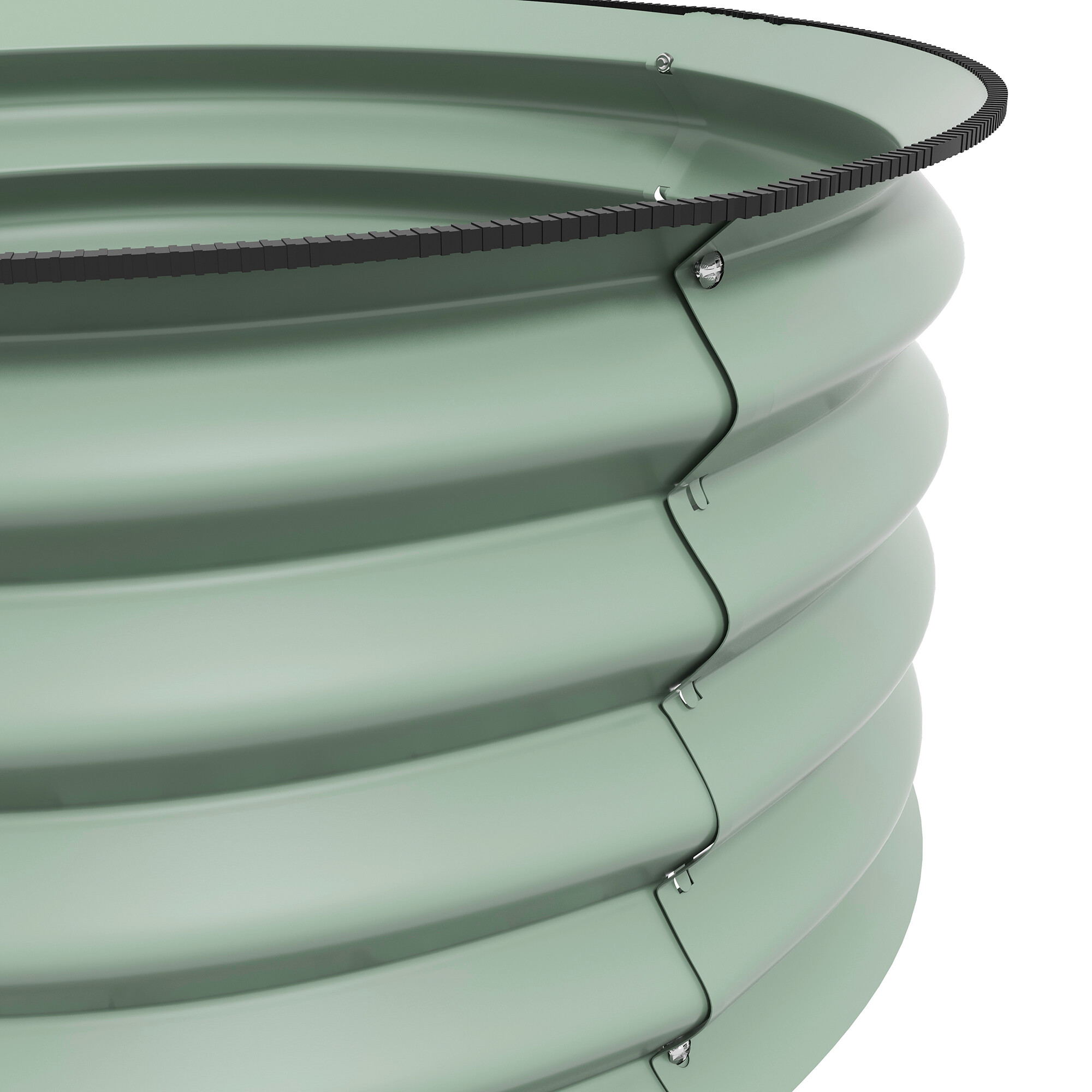 Outsunny Hochbeet-Set grün Stahl B/H/L: ca. 60x30x60 cm