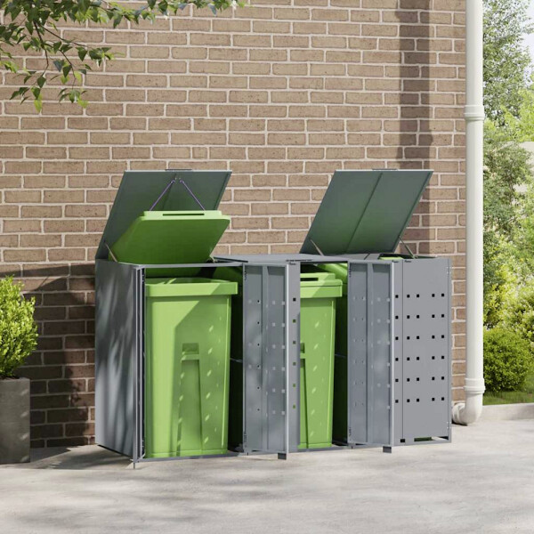 vidaXL Mülltonnenbox grau B/H/T: ca. 207x117x79 cm