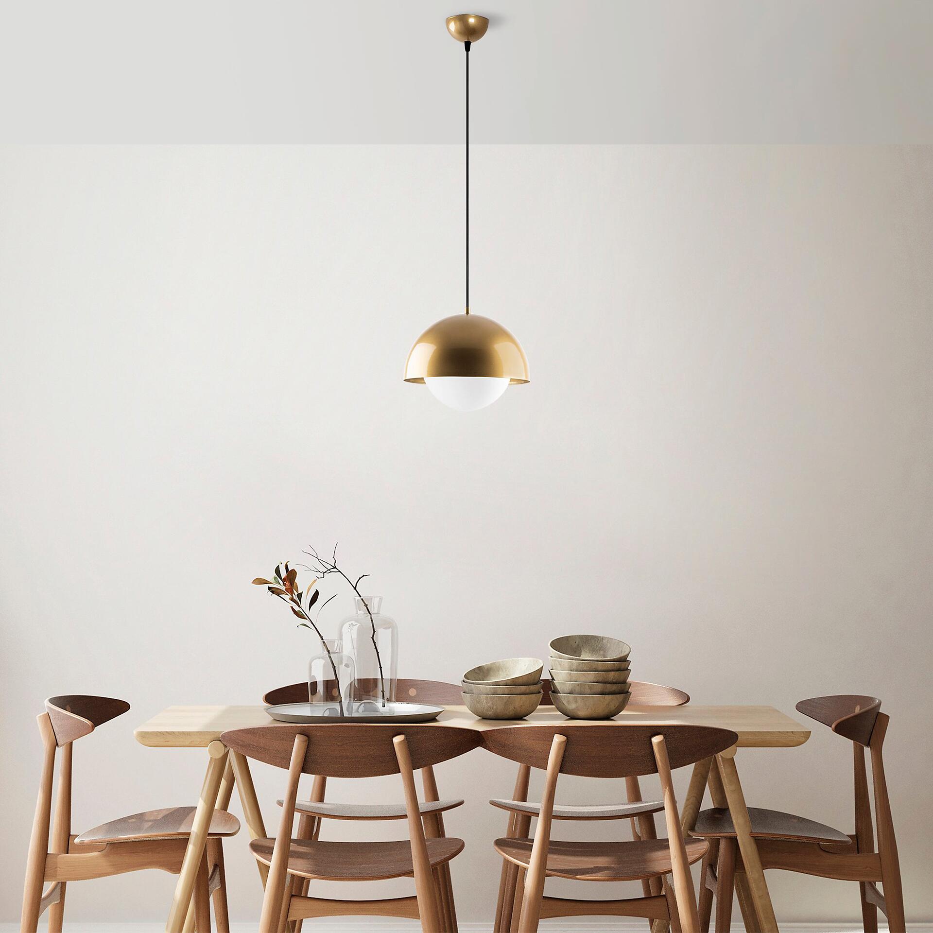 Opviq Pendelleuchte Camgoz-11029 gold Metall Glas B/H/T/L/D: ca. 30x108x30x30x30 cm E27 1 Brennstellen