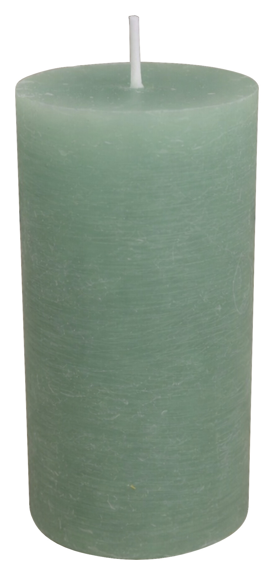 Stumpenkerze grün H/D: ca. 12x6,8 cm