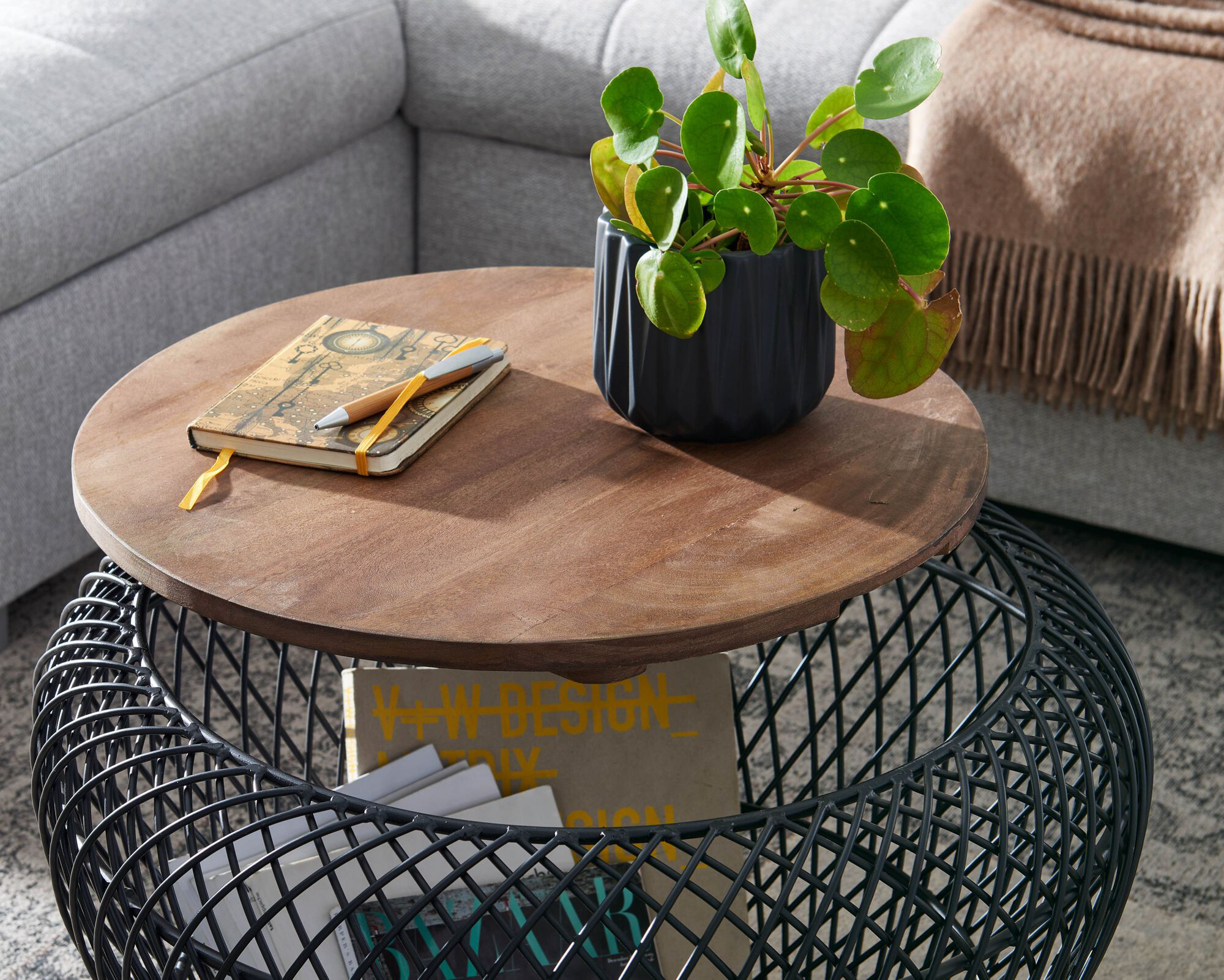 Wohnling Couchtisch schwarz B/H/T: ca. 60x45x60 cm