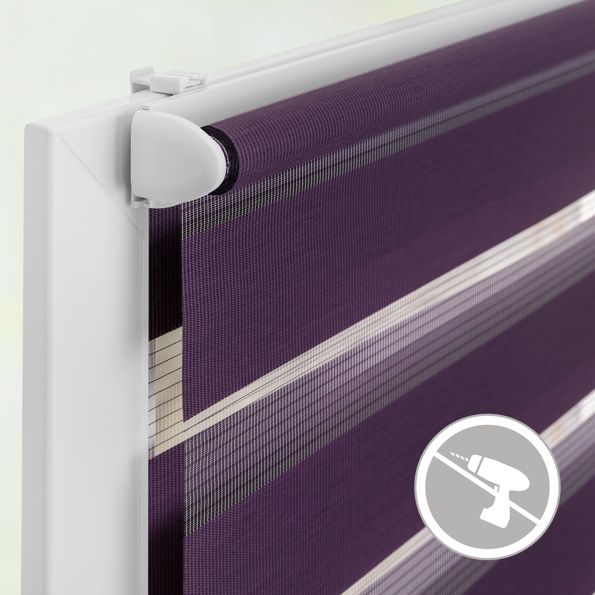 LICHTBLICK Doppelrollo Duo brombeer B/L: ca. 55x150 cm