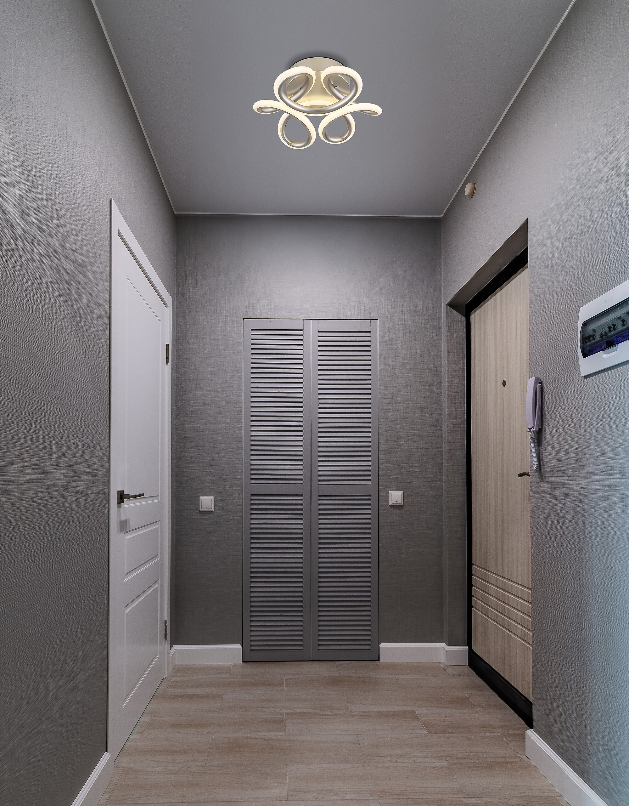 GLOBO Deckenleuchte silber Aluminium Metall H/D: ca. 10x26 cm 1 Brennstellen