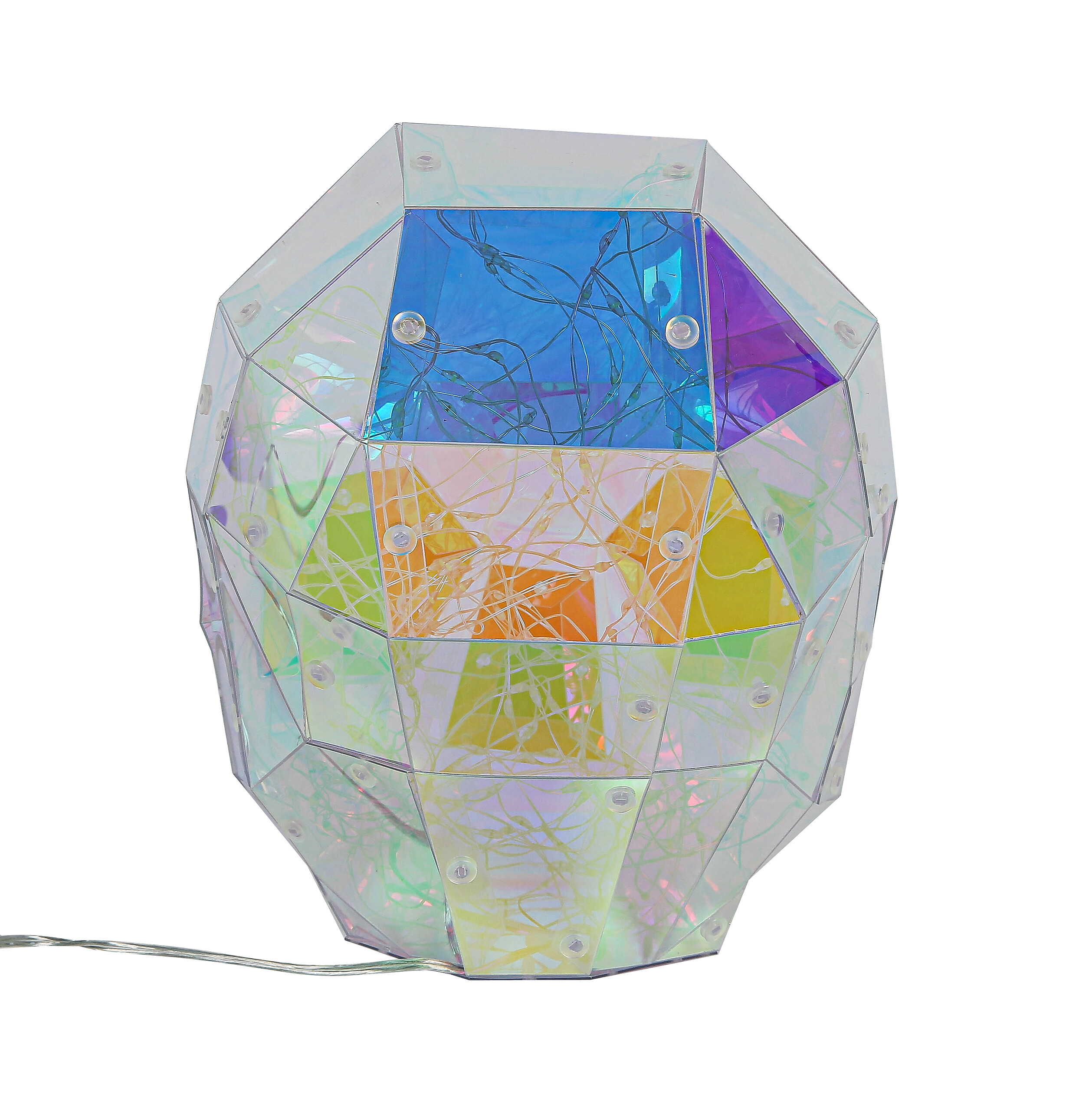 Nolo Tischleuchte Totenkopf transparent B/H/L: ca. 17x17x23 cm