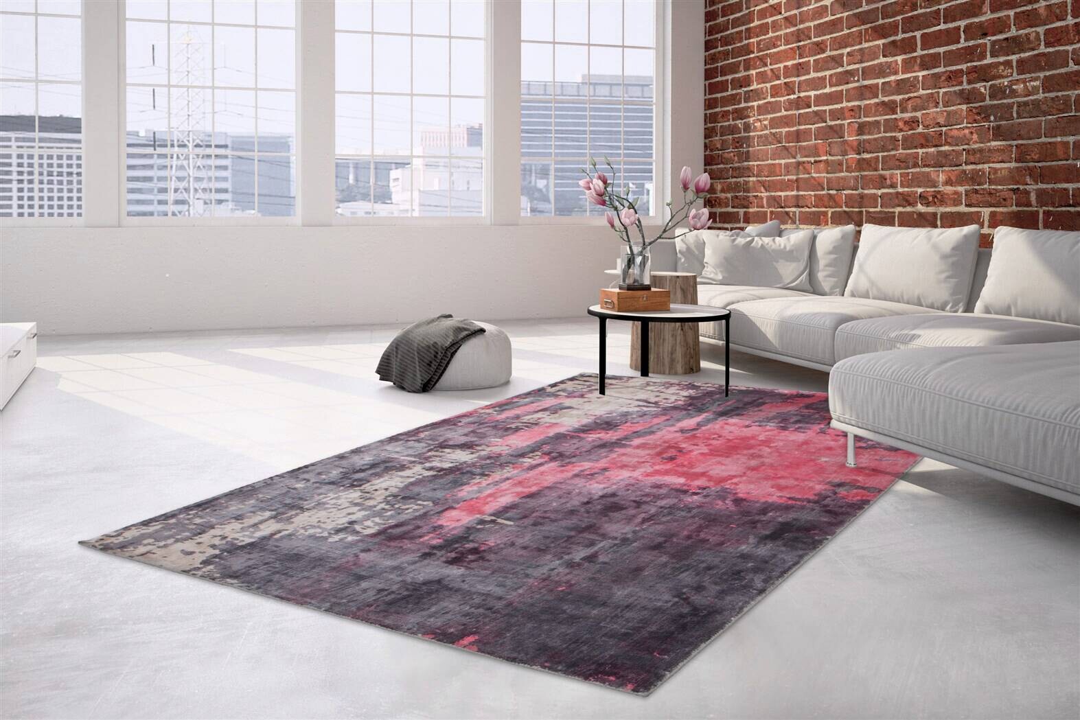 Arte Espina Kurzflorteppich Ocean 100 rot B/L: ca. 170x240 cm