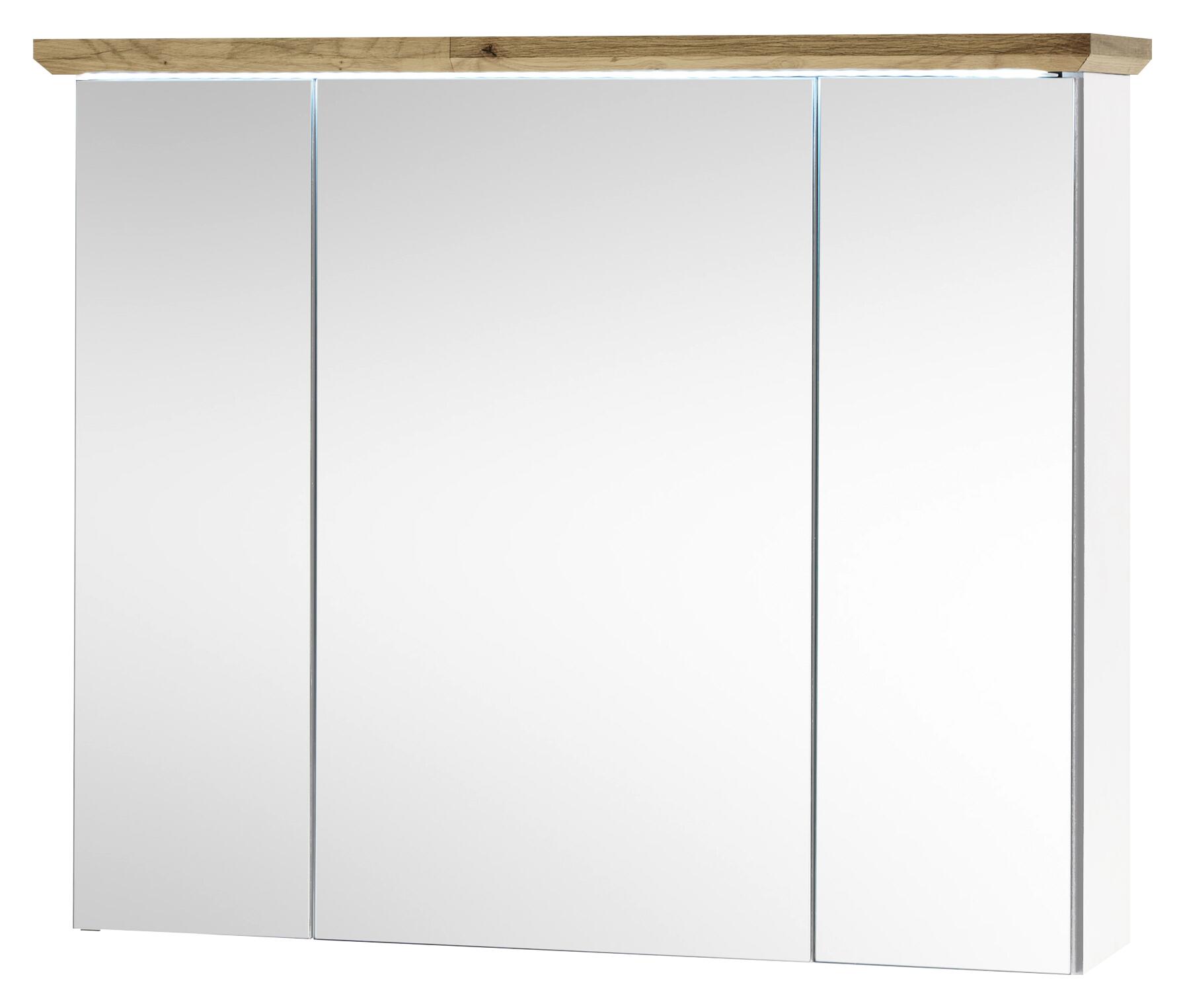 Spiegelschrank Toskana Eiche Artisan Optik weiß B/H/T: ca. 84x70x24 cm Spiegelschrank Toskana Eiche Artisan Optik weiß B/H/T: ca. 84x70x24 cm