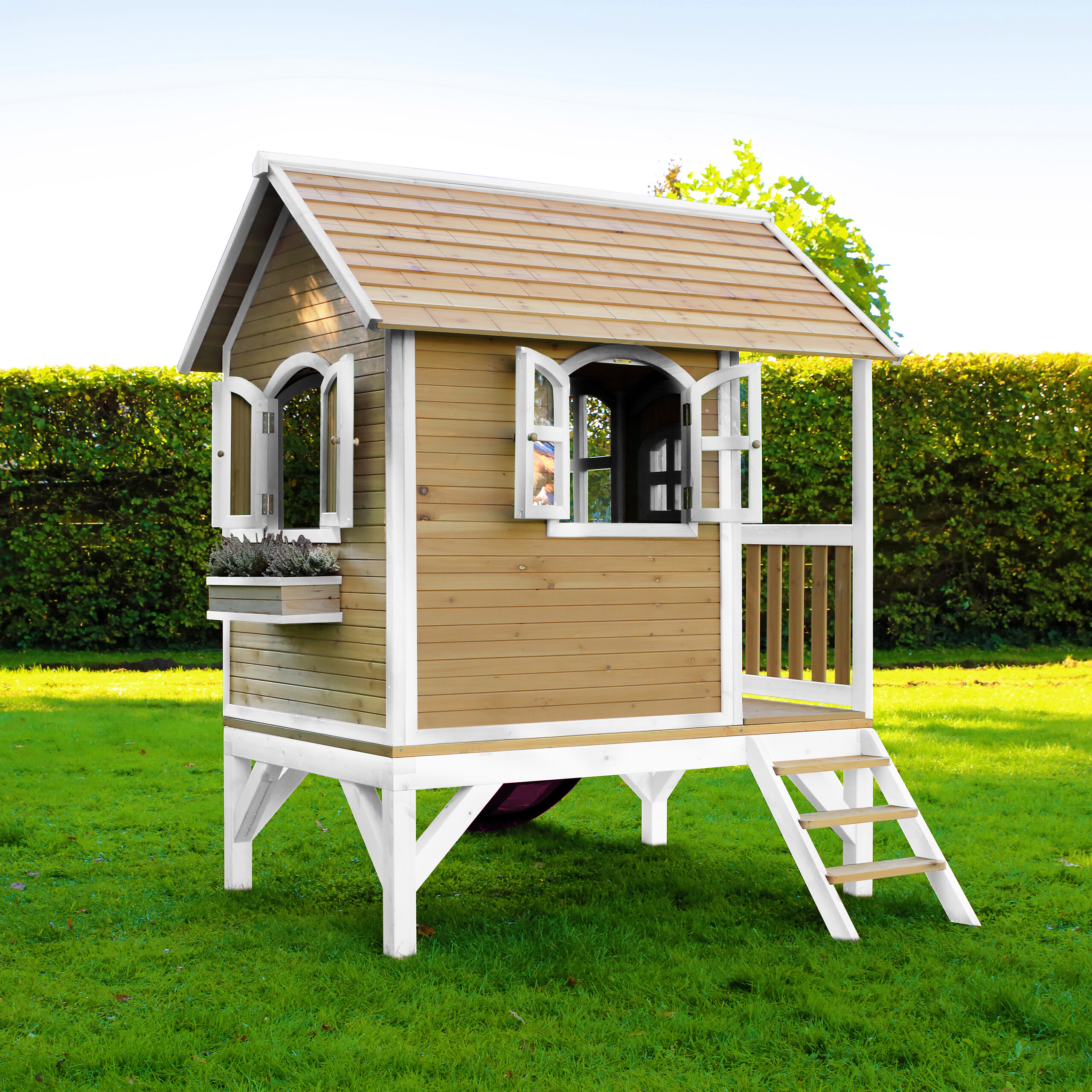 AXI Spielhaus Tom braun B/H/L: ca. 287x231x191 cm