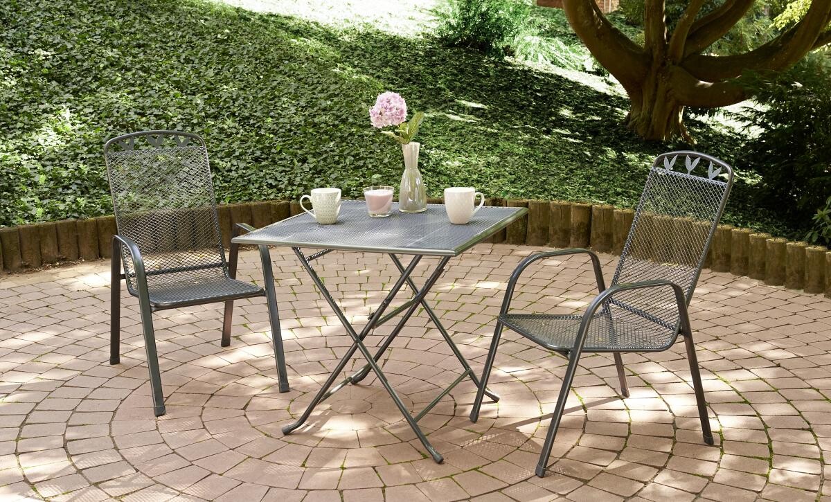 POCOline Stapelsessel Pia grau Metall B/H/L: ca. 55x98x74 cm POCOline Stapelsessel Pia grau Metall B/H/L: ca. 55x98x74 cm