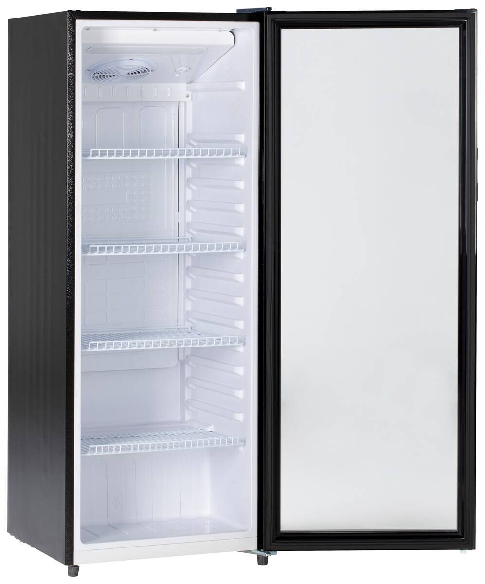 POCOline Glastürkühlschrank GTK144-235 DB schwarz B/H/T: ca. 54x144x55 cm
