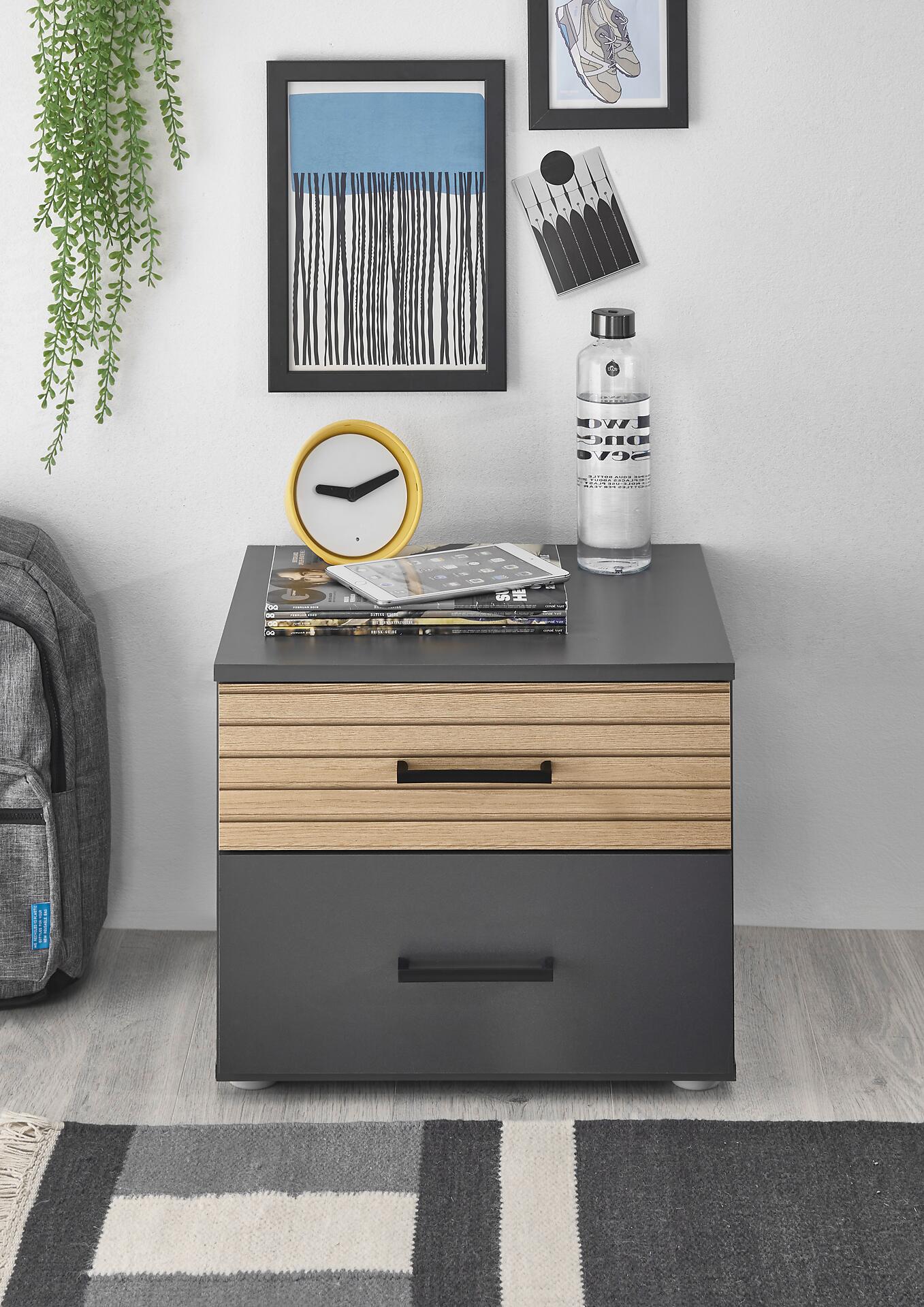 Nachtkonsole Laurie Graphit B/H/T: ca. 46x39x41 cm Nachtkonsole Laurie Graphit B/H/T: ca. 46x39x41 cm