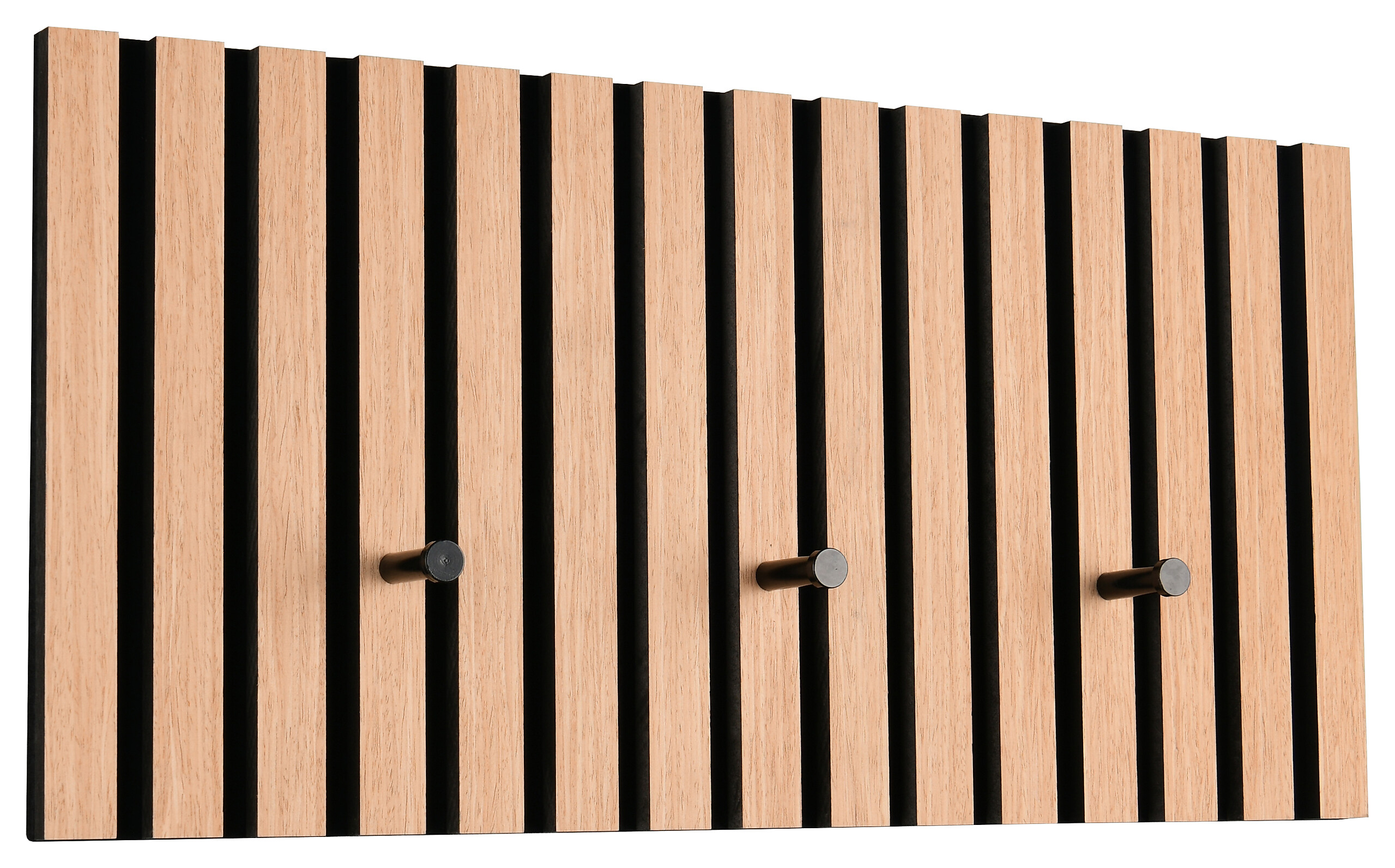 Wandgarderobe Grace Eiche schwarz B/H/T: ca. 60x30x7 cm