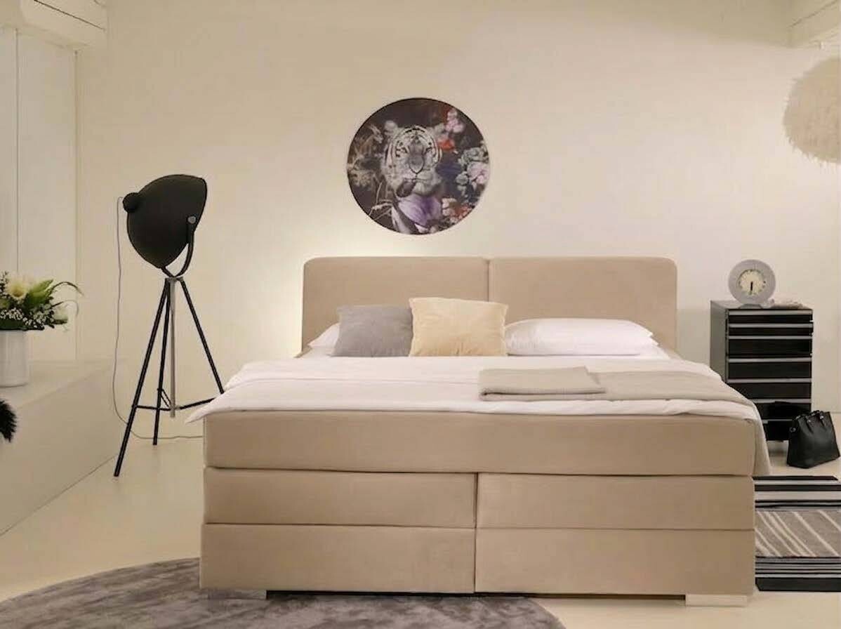 Boxspringbett Happy creme Liegefläche B/L: ca. 160x200 cm