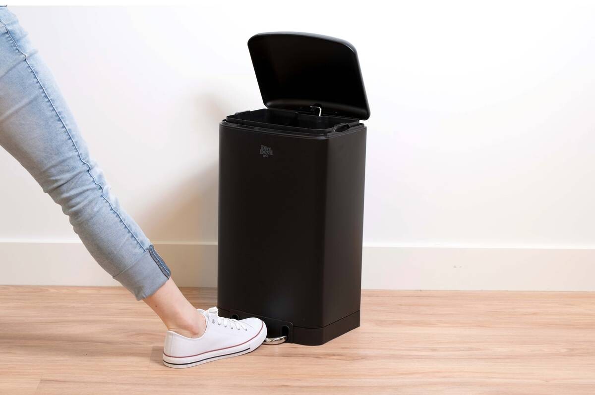 Dirt Devil Treteimer schwarz Edelstahl B/H/T: ca. 30x52,5x29 cm