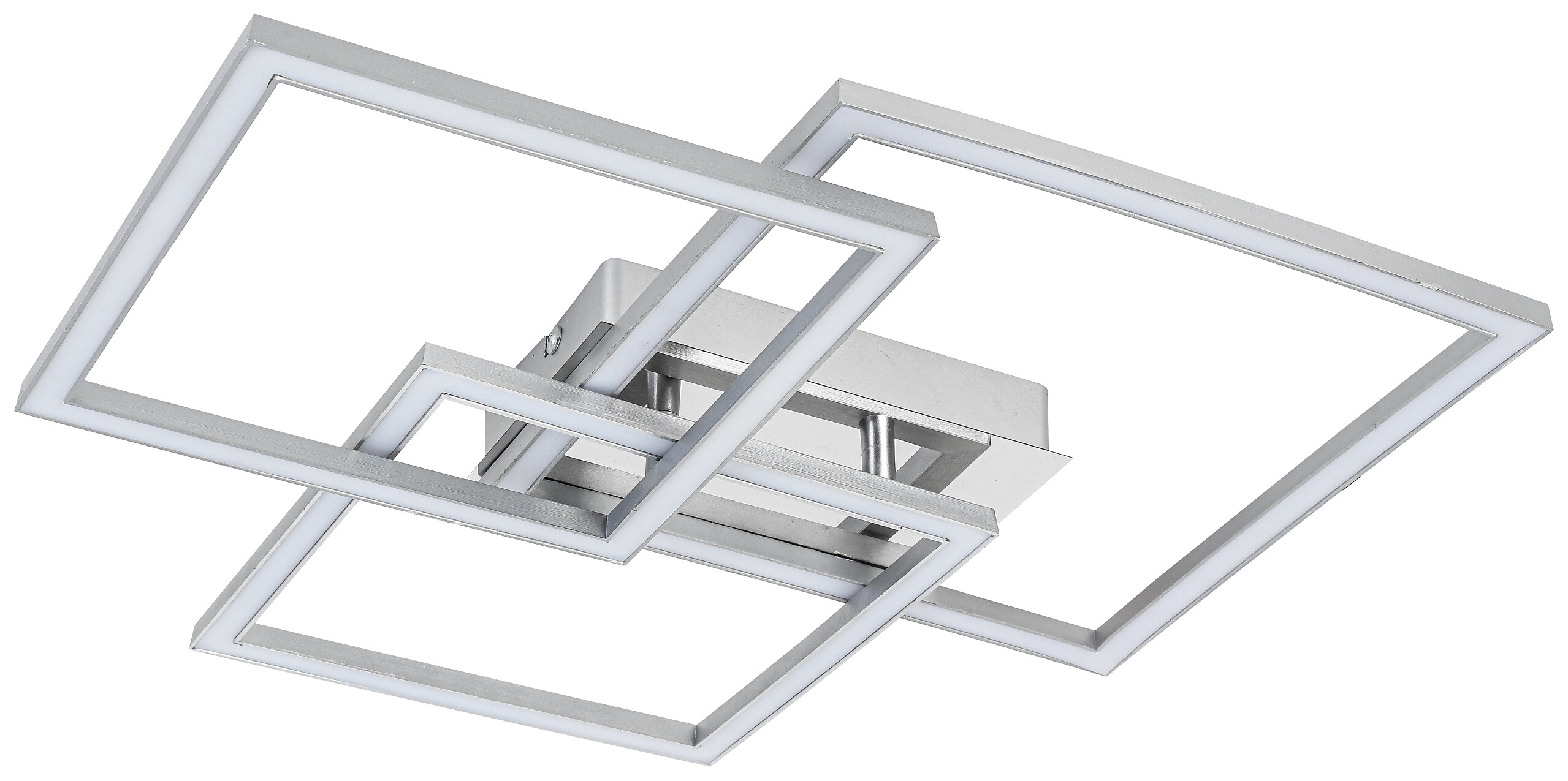 Nolo LED-Deckenleuchte Triple silber Kunststoff B/H/L: ca. 45x8x49,5 cm