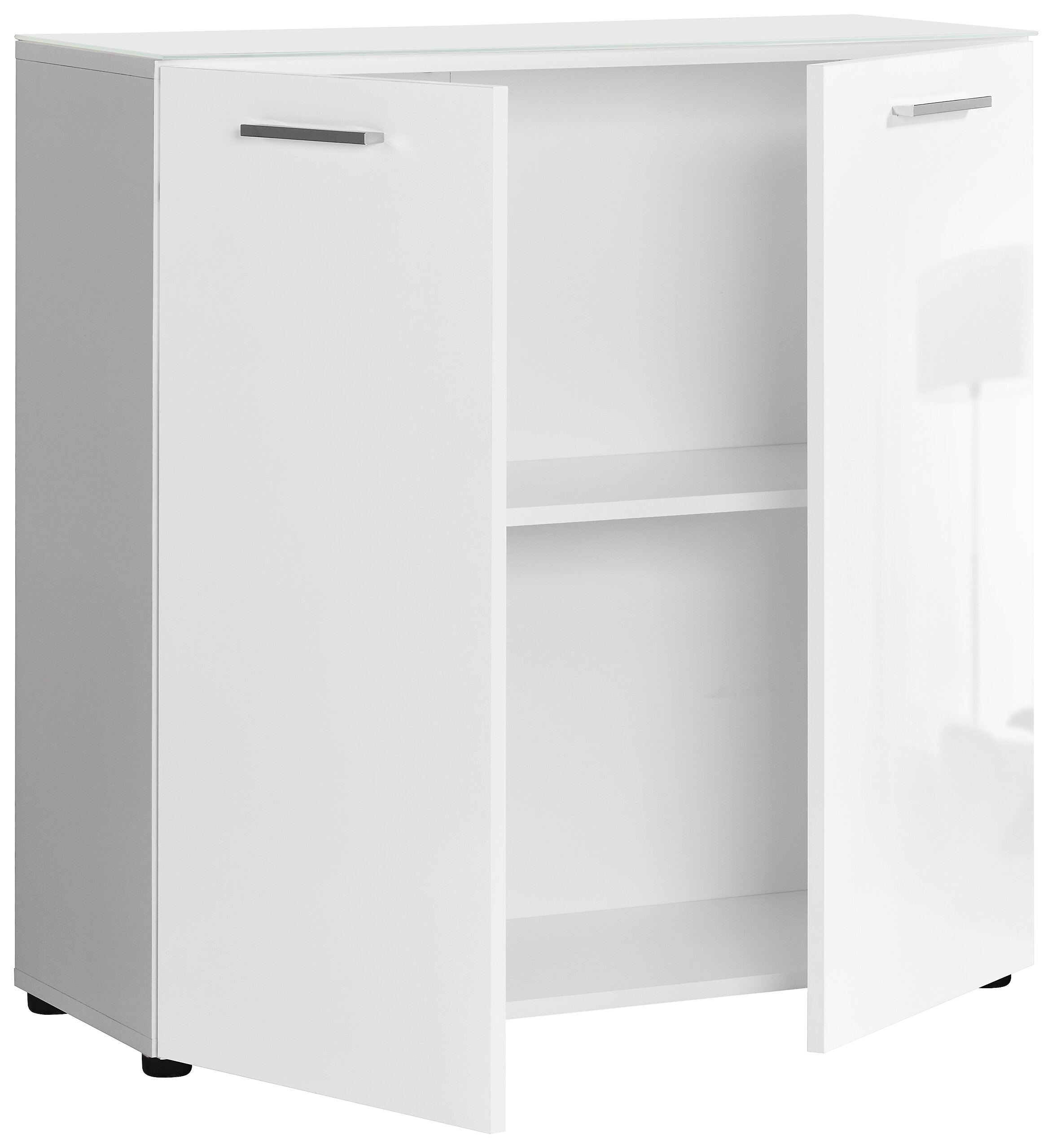 Kommode Rio weiß weiß glänzend B/H/T: ca. 80x83x35 cm