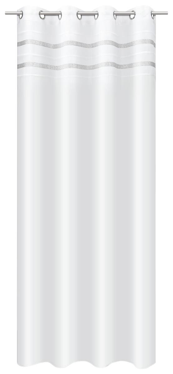 POCOline Ösenvorhang Strass weiß B/L: ca. 140x245 cm