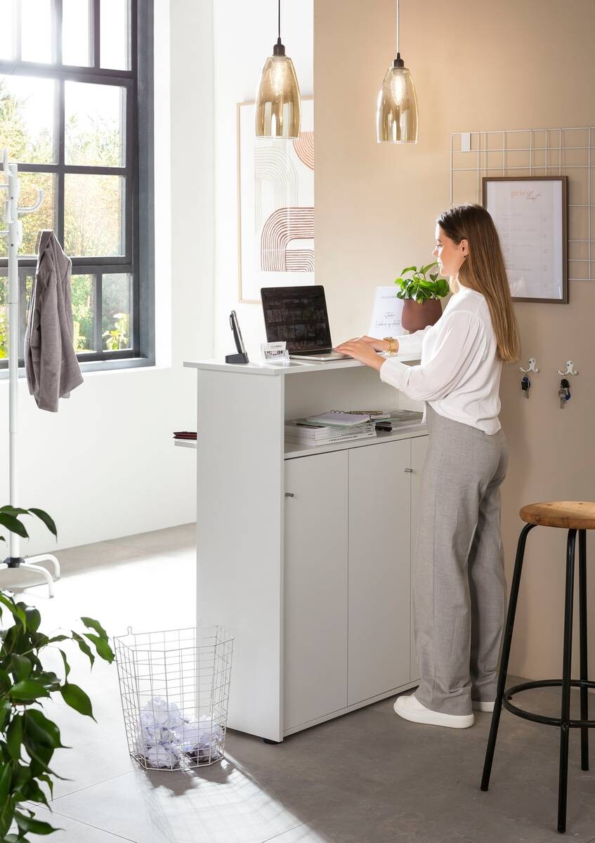 Konsolentisch Serie 400 weiß matt B/H/T: ca. 107x111x44 cm