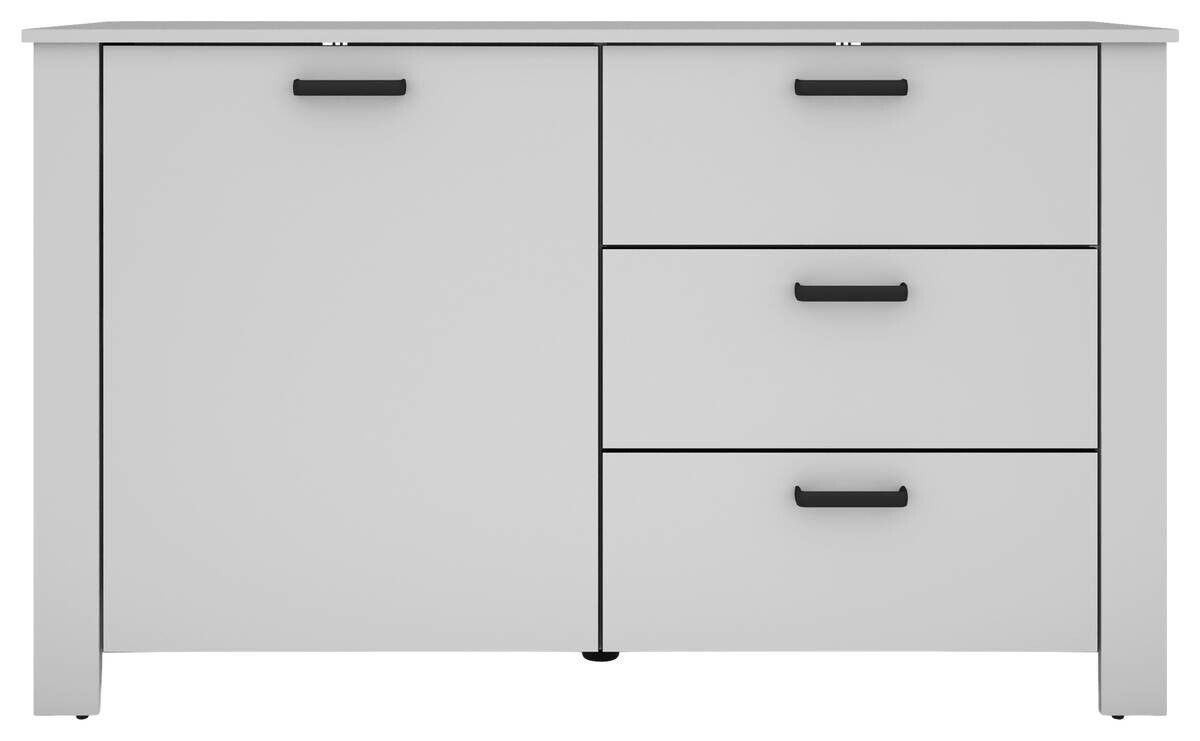 Sideboard FARO weiß schwarz B/H/T: ca. 140x84x40 cm