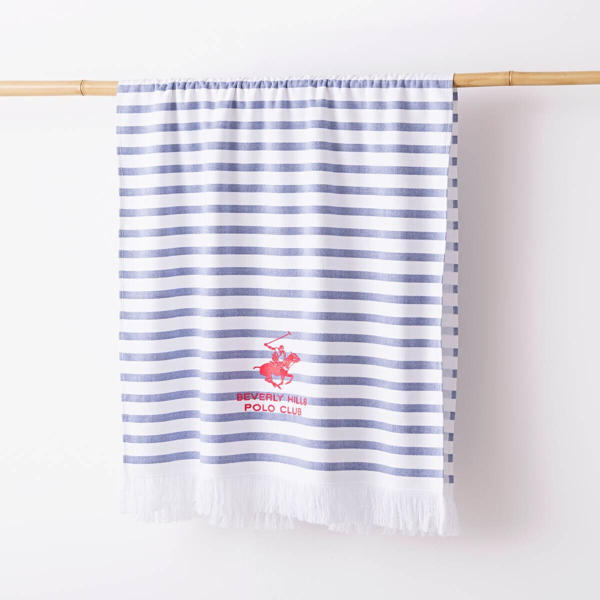 POLO CLUB Hamamtuch POLO CLUB blau Baumwolle B/L: ca. 80x165 cm