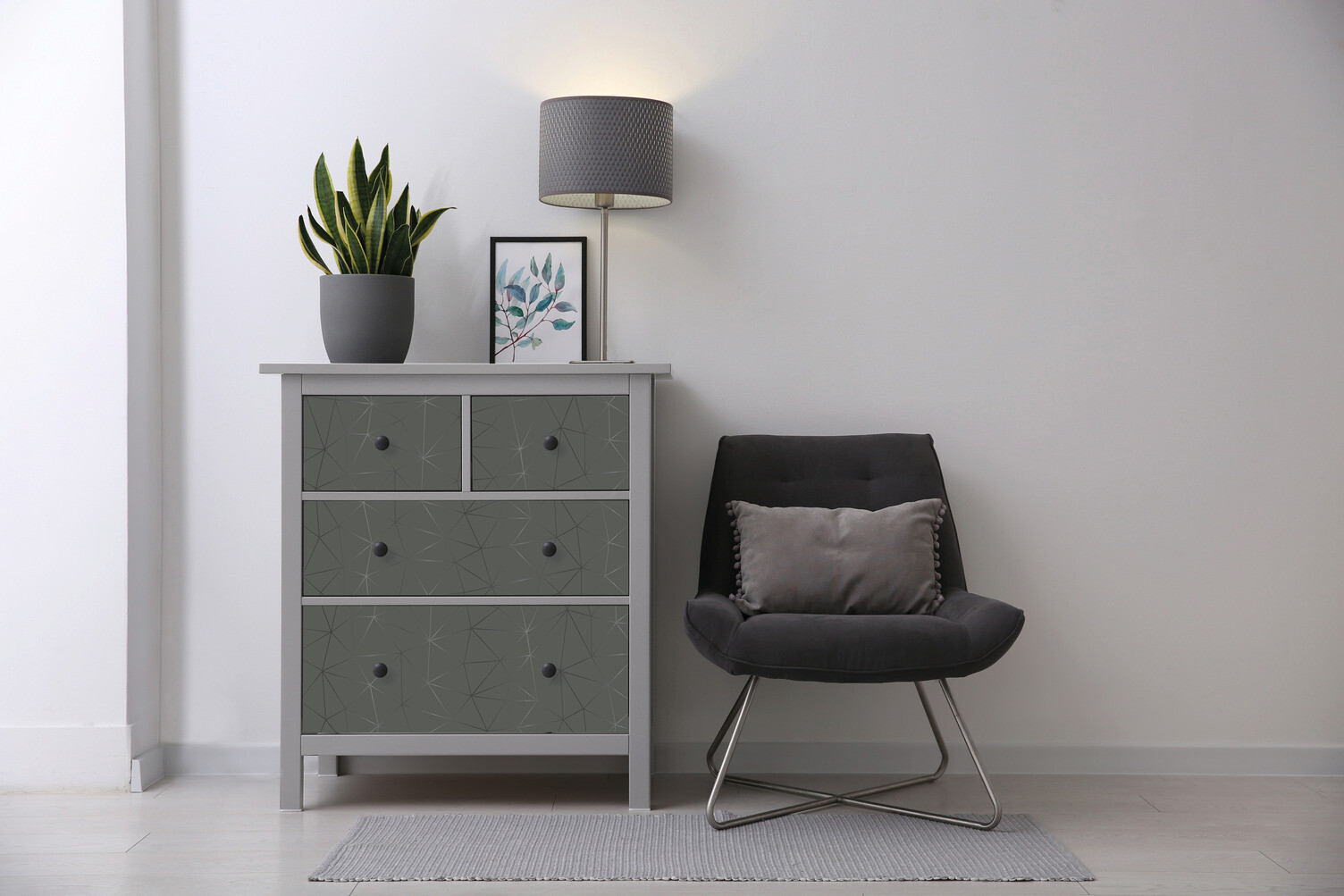 d-c-fix Klebefolie Grafik Silbergrau B/L: ca. 45x200 cm