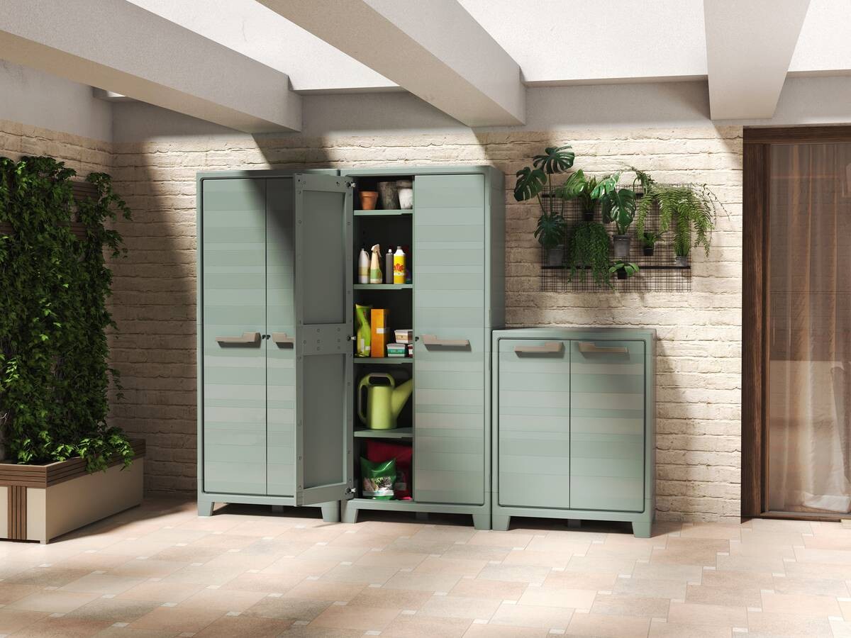 Keter Kunststoffschrank Planet Outdoor Jade Kunststoff B/H/T: ca. 80x182x44 cm Keter Kunststoffschrank Planet Outdoor Jade Kunststoff B/H/T: ca. 80x182x44 cm