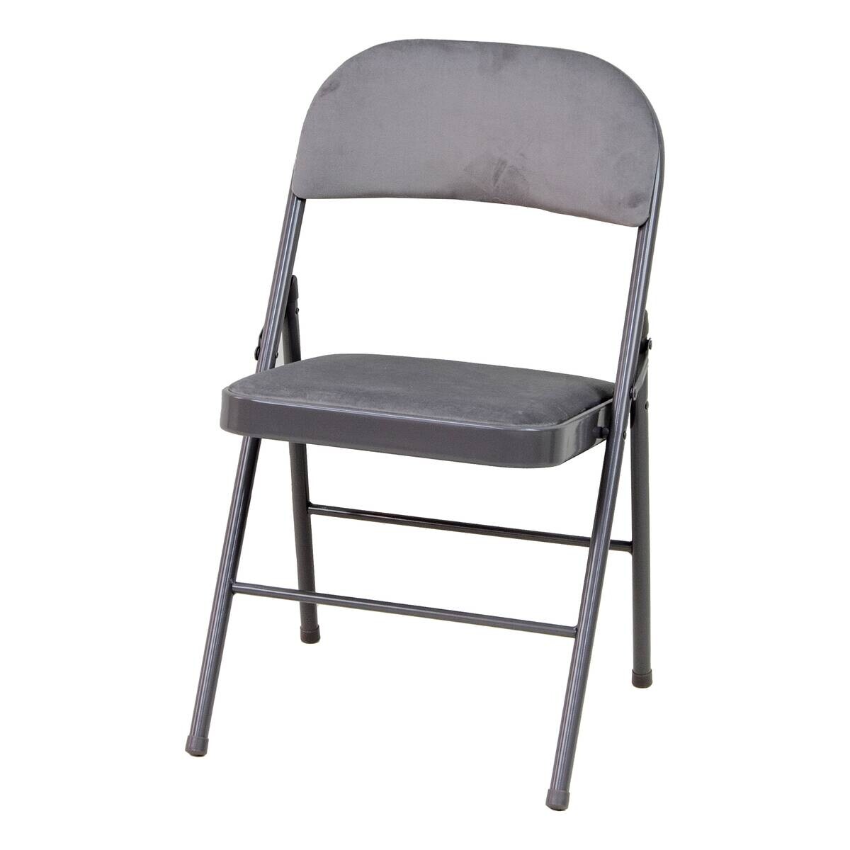 Klappstuhl Sören grau Samtoptik B/H/T: ca. 46,5x79x47 cm