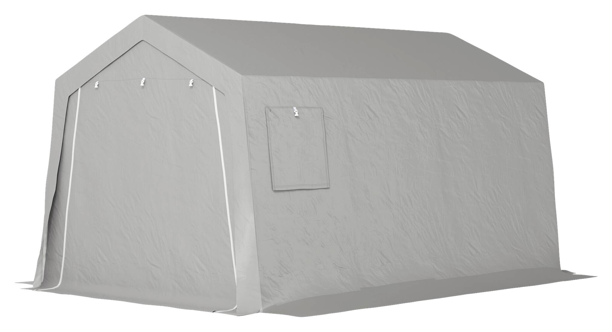 Outsunny Gerätezelt hellgrau Kunststoff B/H/L: ca. 300x255x447 cm